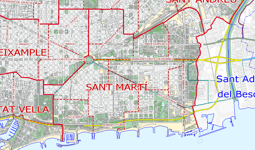 mapa barrio el clot barcelona Sant Martí   Tamaño completo | Gifex