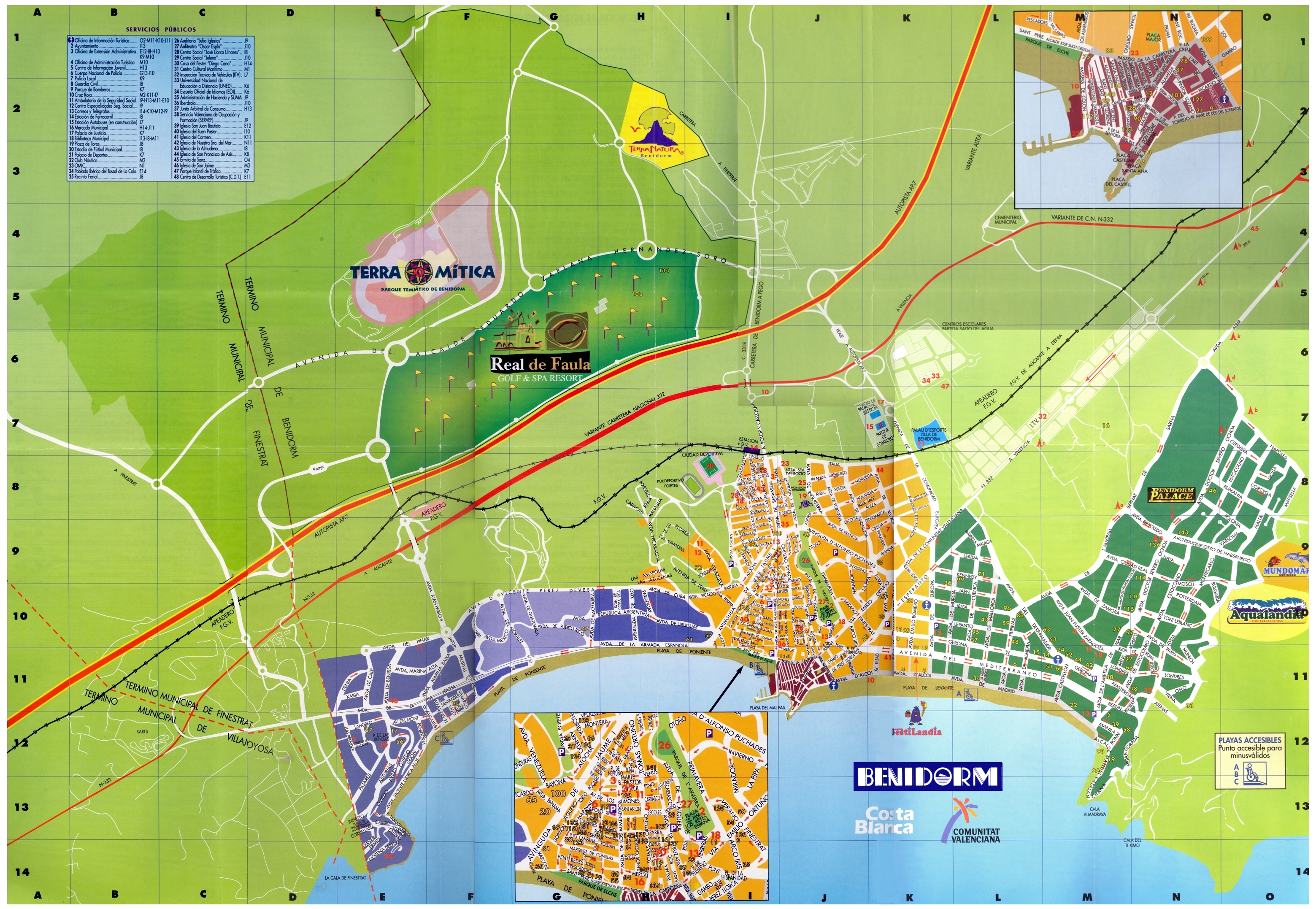 benidorm mapa turistico Mapa turístico de Benidorm | Gifex