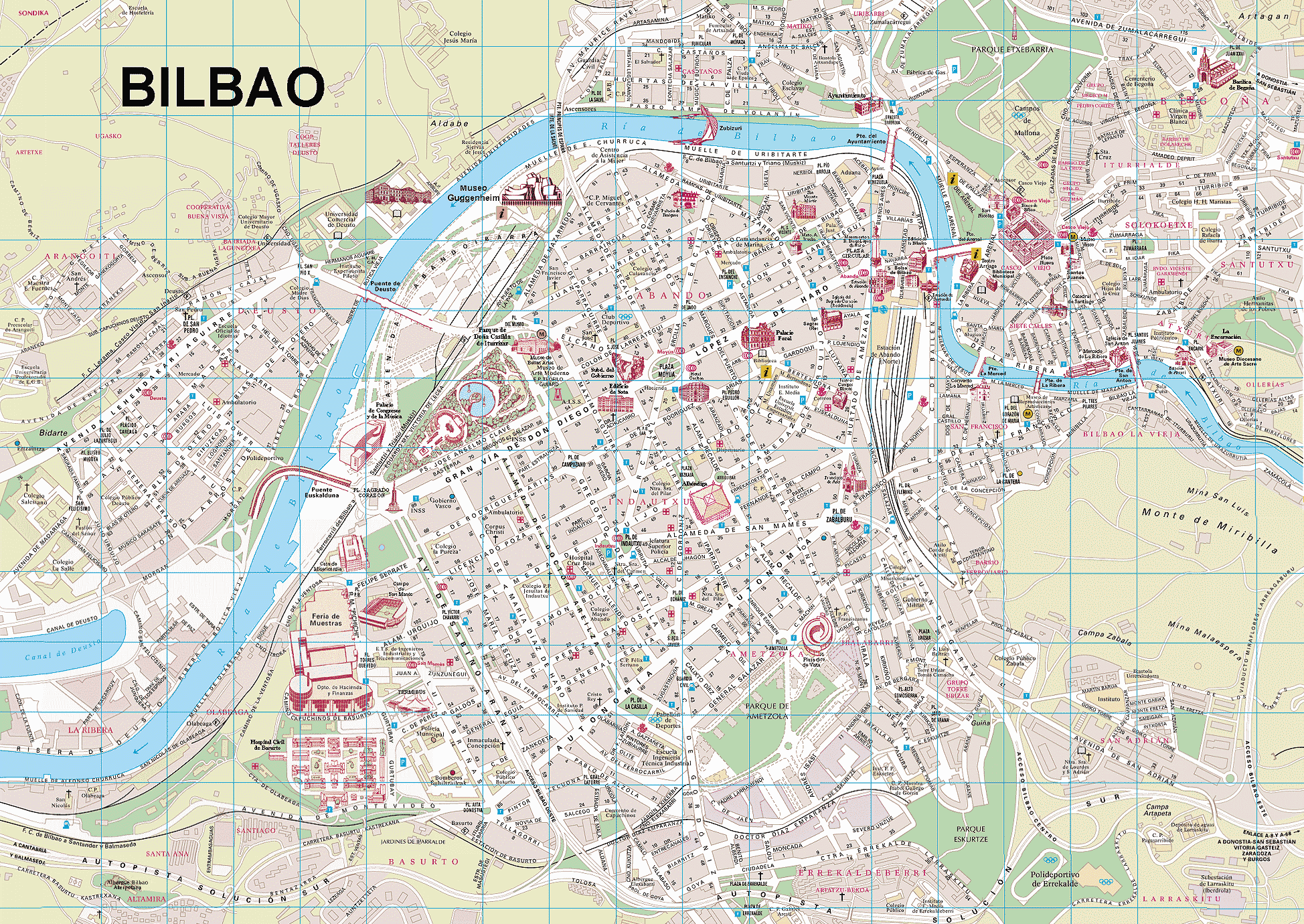 Tourist Map Of Bilbao 