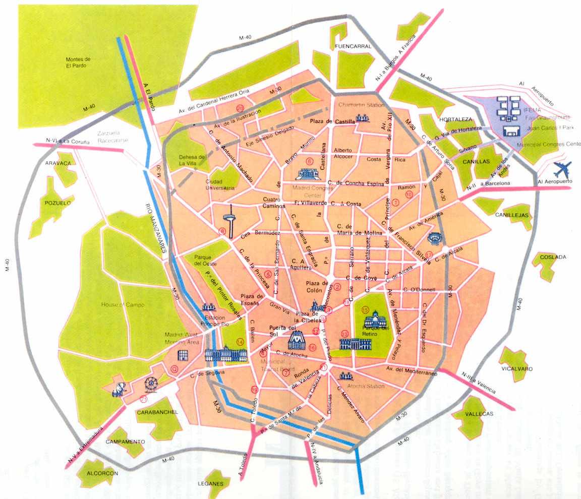 Madrid Tourist Map 