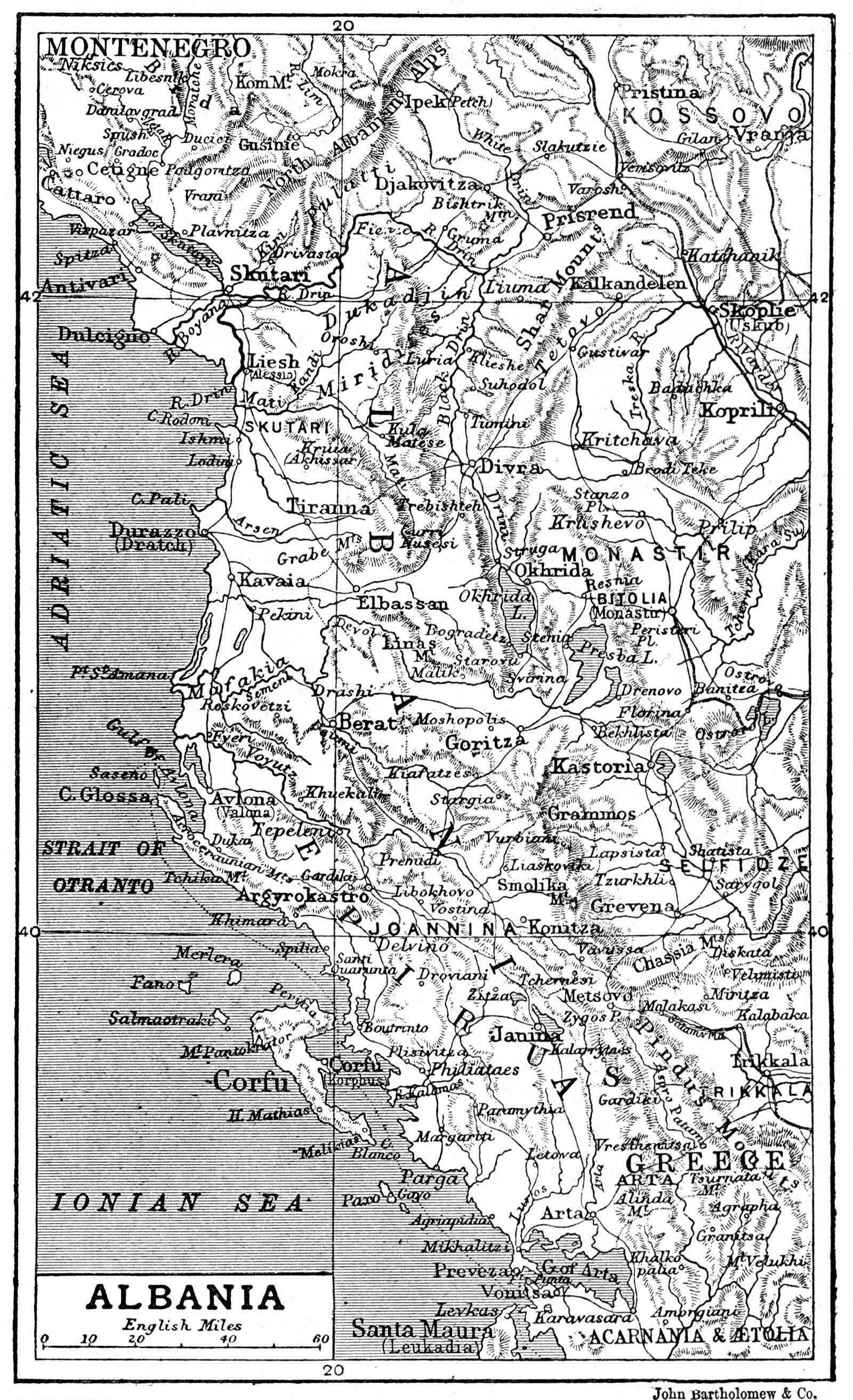 Map Of Albania 1906 Full Size Gifex   Map Of Albania 1906 