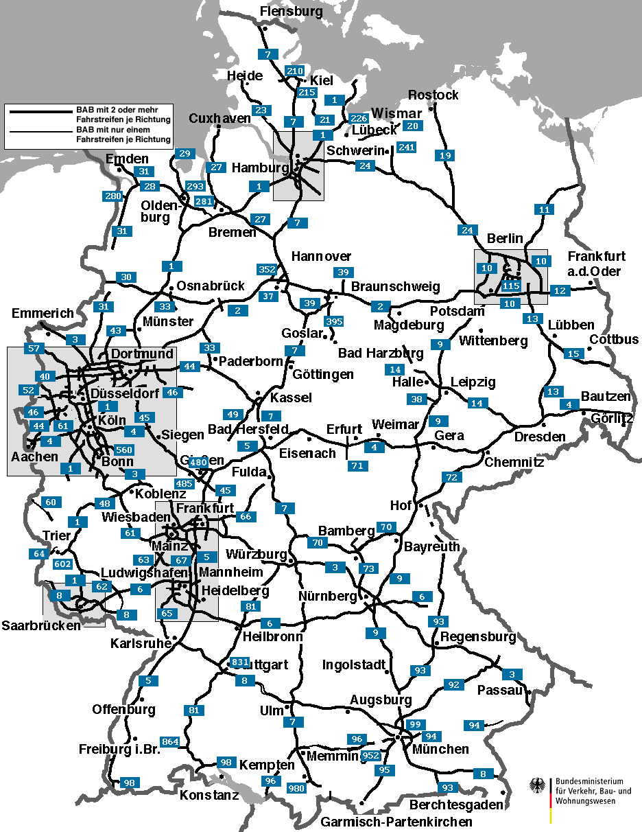 Mapa De Carreteras De Alemania Tama O Completo   Mapa De Carreteras De Alemania 