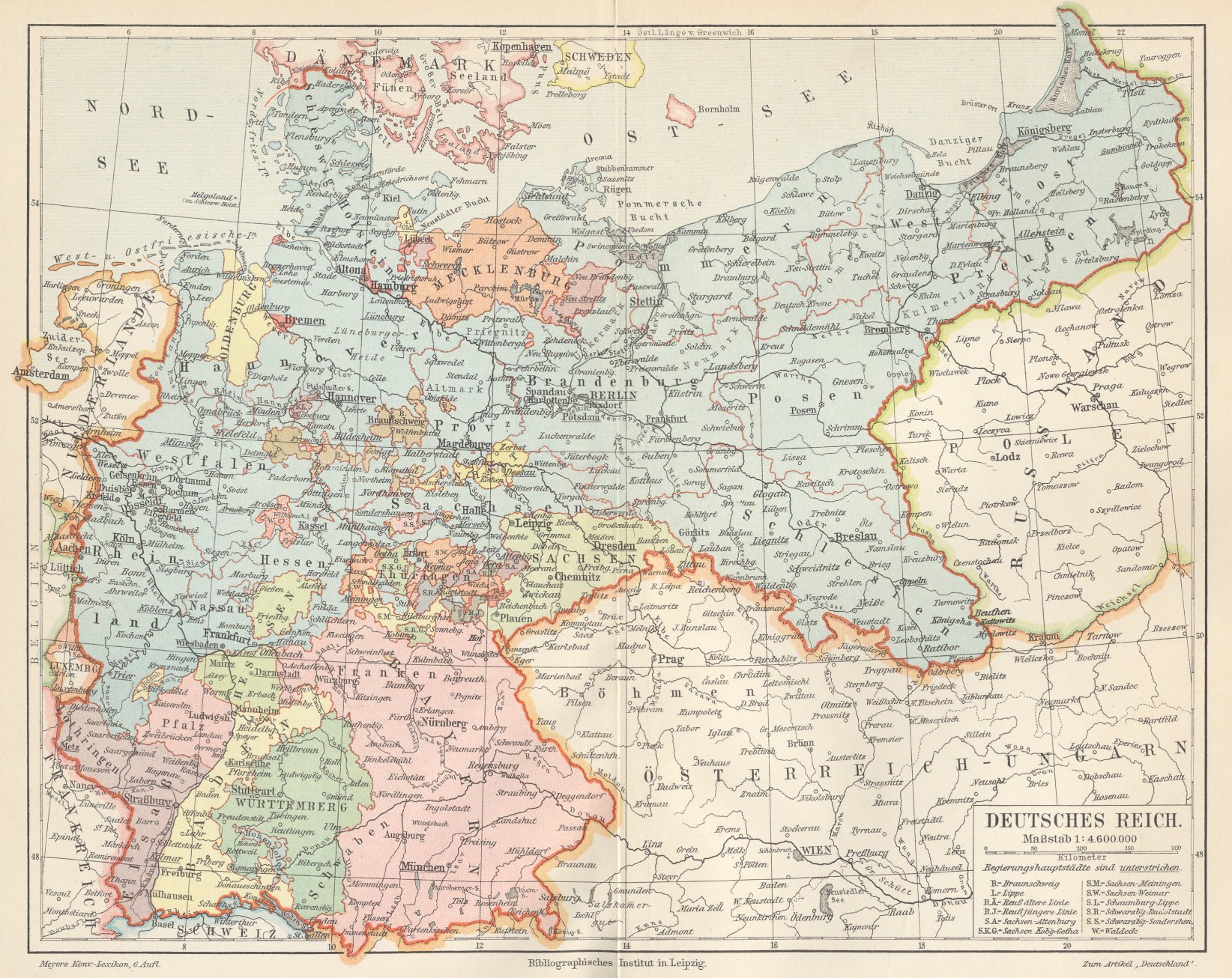German Empire In 1900 Full Size