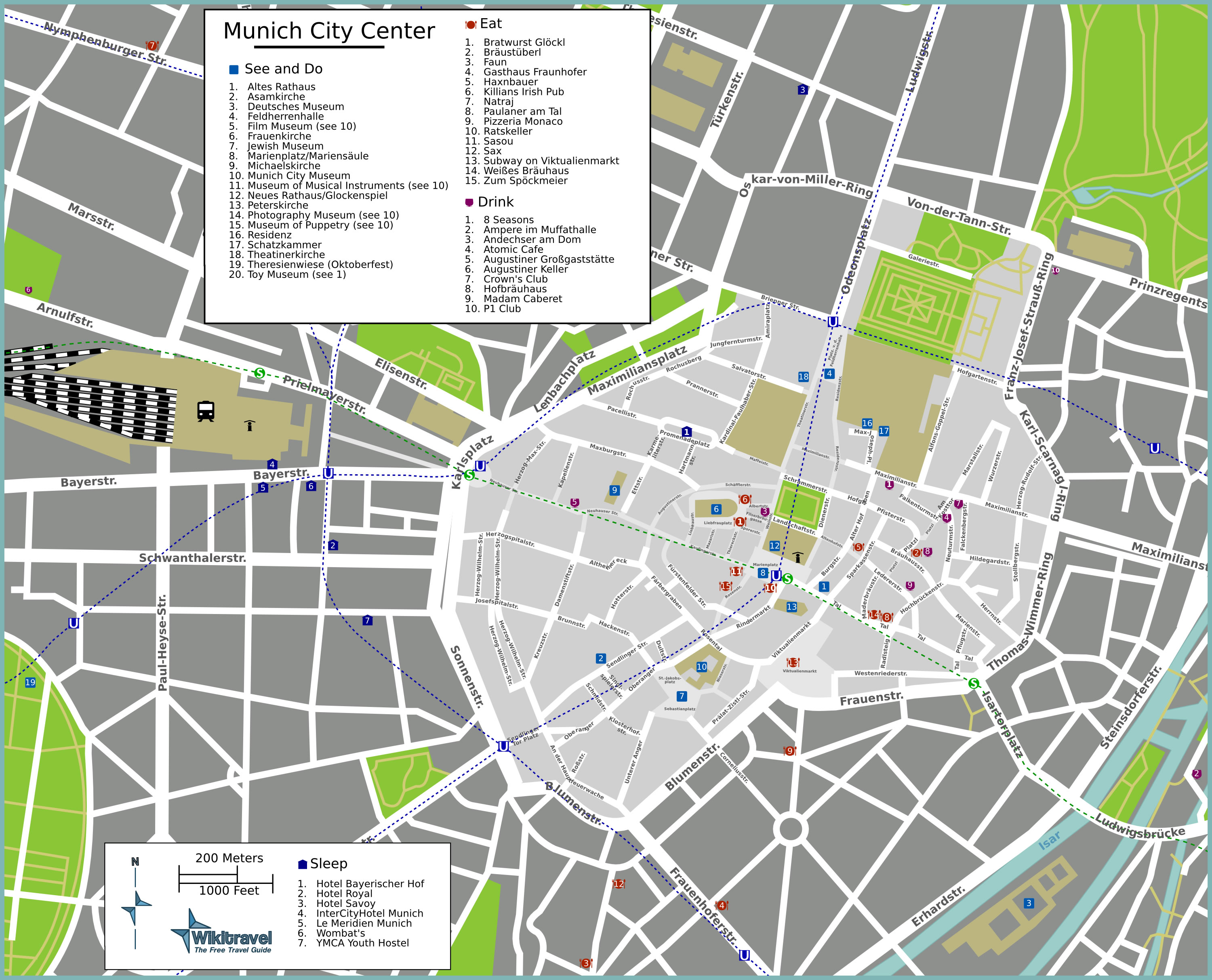 Munich Tourist Map 