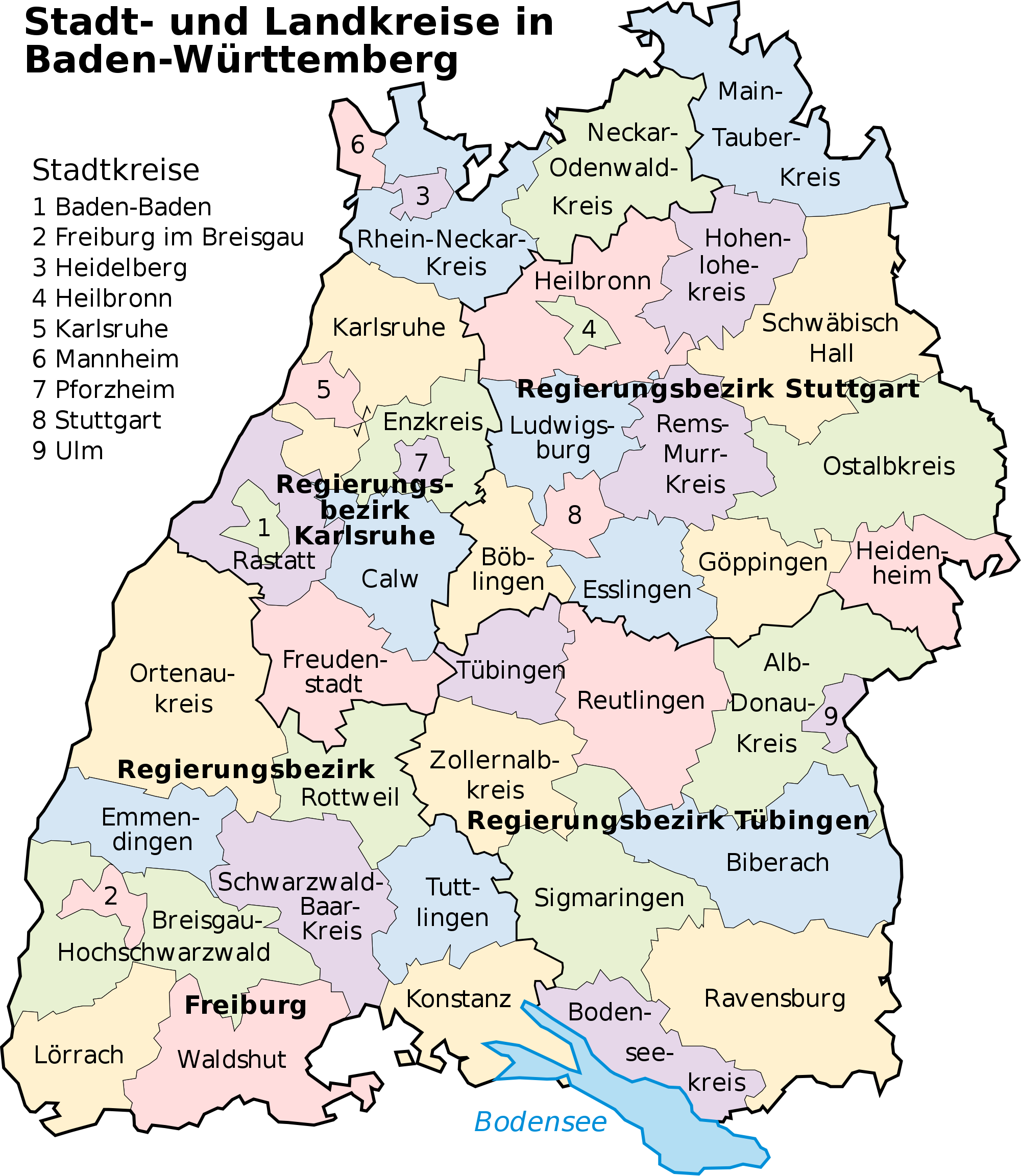 Map Of Baden Württemberg 2008 Full Size Ex 2777