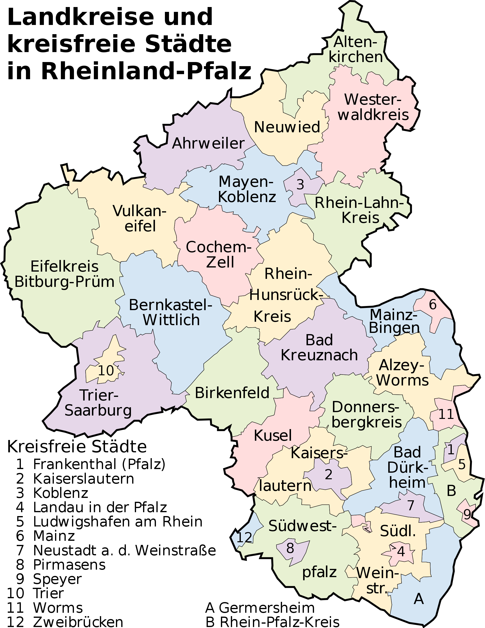 Map Of Rhineland Palatinate 2008 