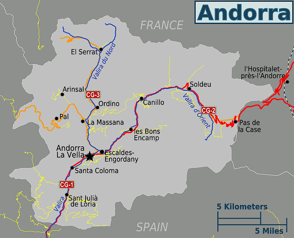 Mapa De Andorra Tama O Completo   Mapa De Andorra 