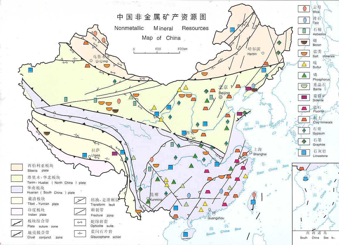 China Non-metallic Mineral Resources - Full Size | Gifex