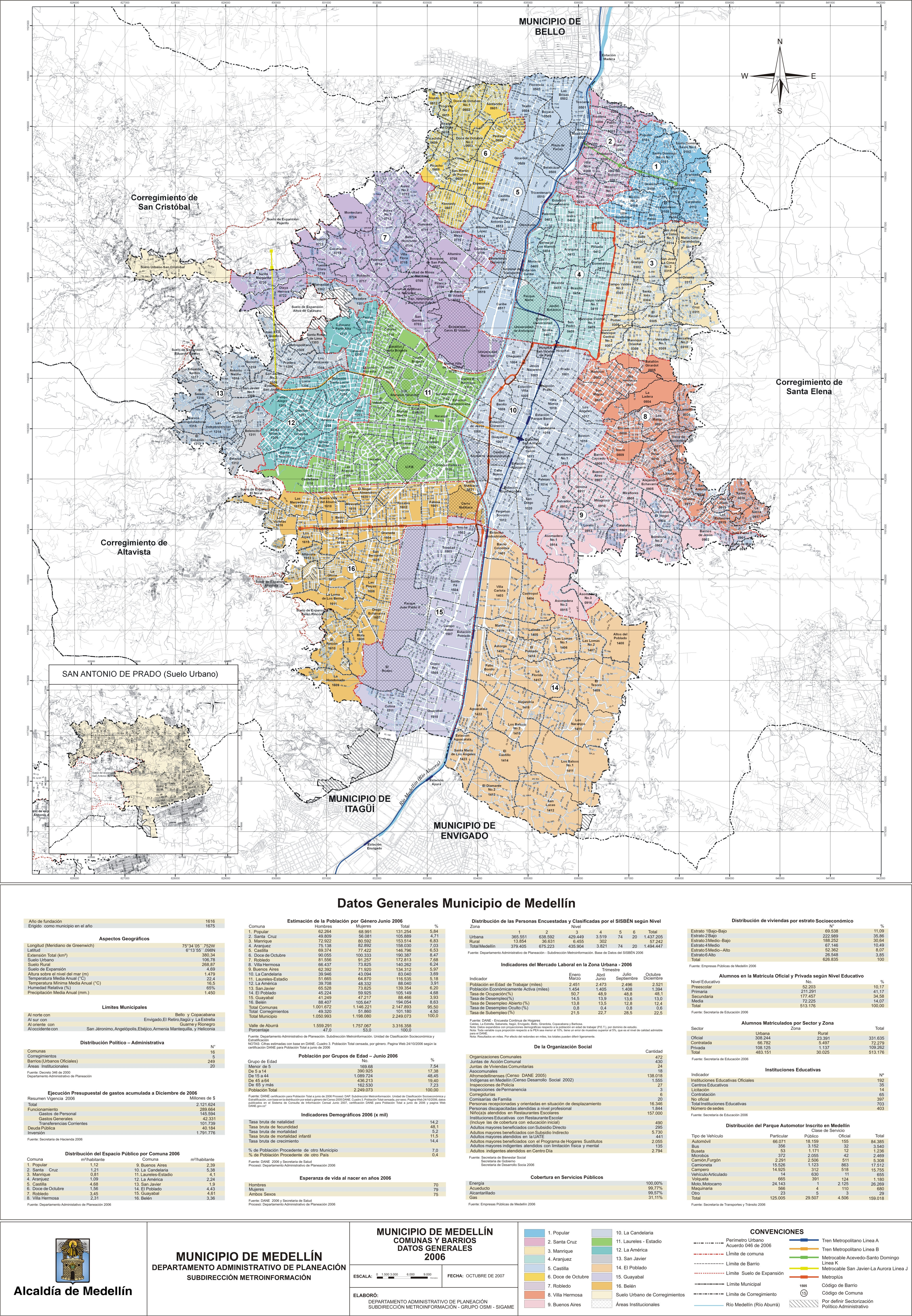 Mapa de Medellín - Tamaño completo | Gifex