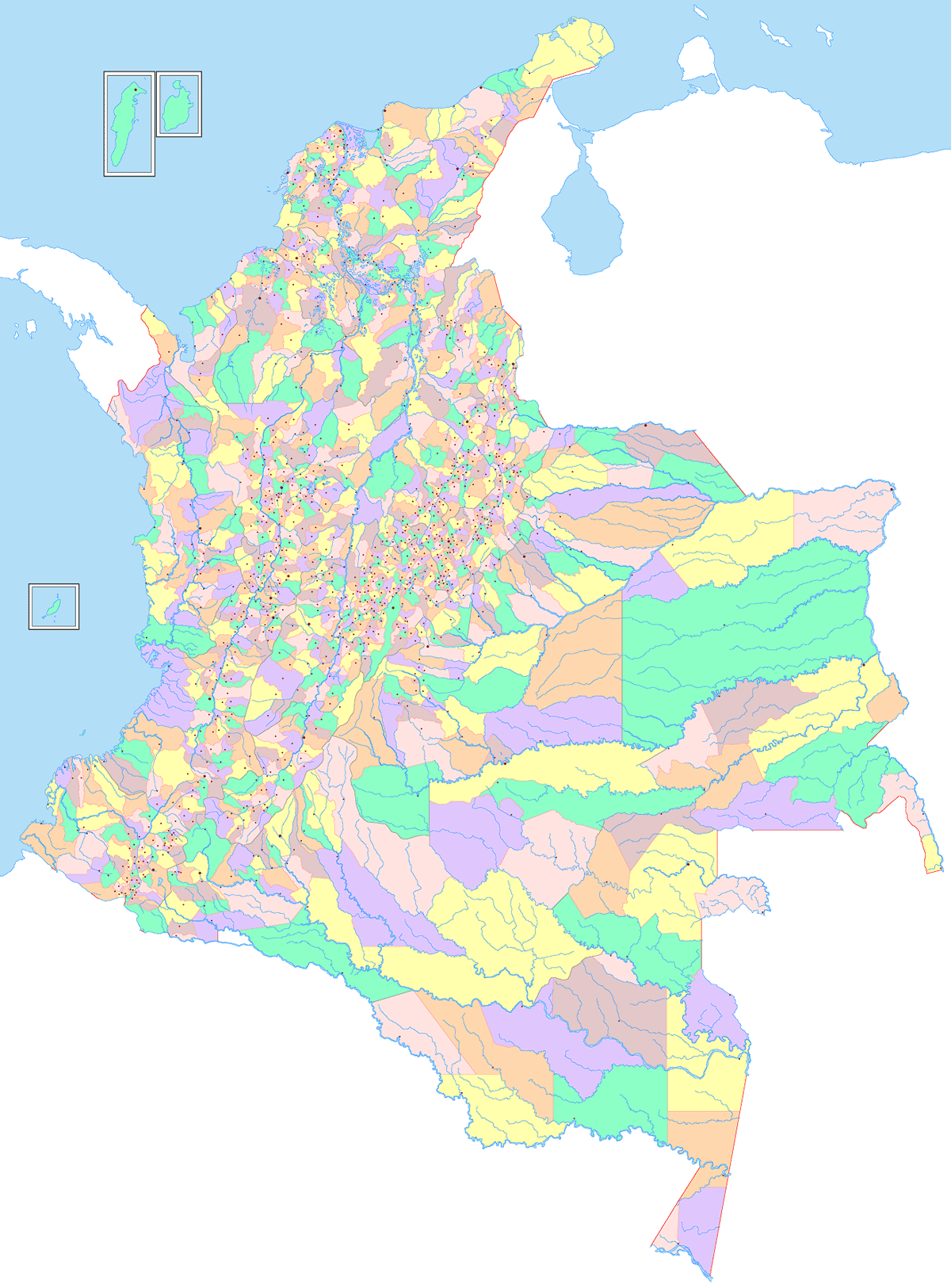 Municipios de Colombia Tamaño completo Gifex