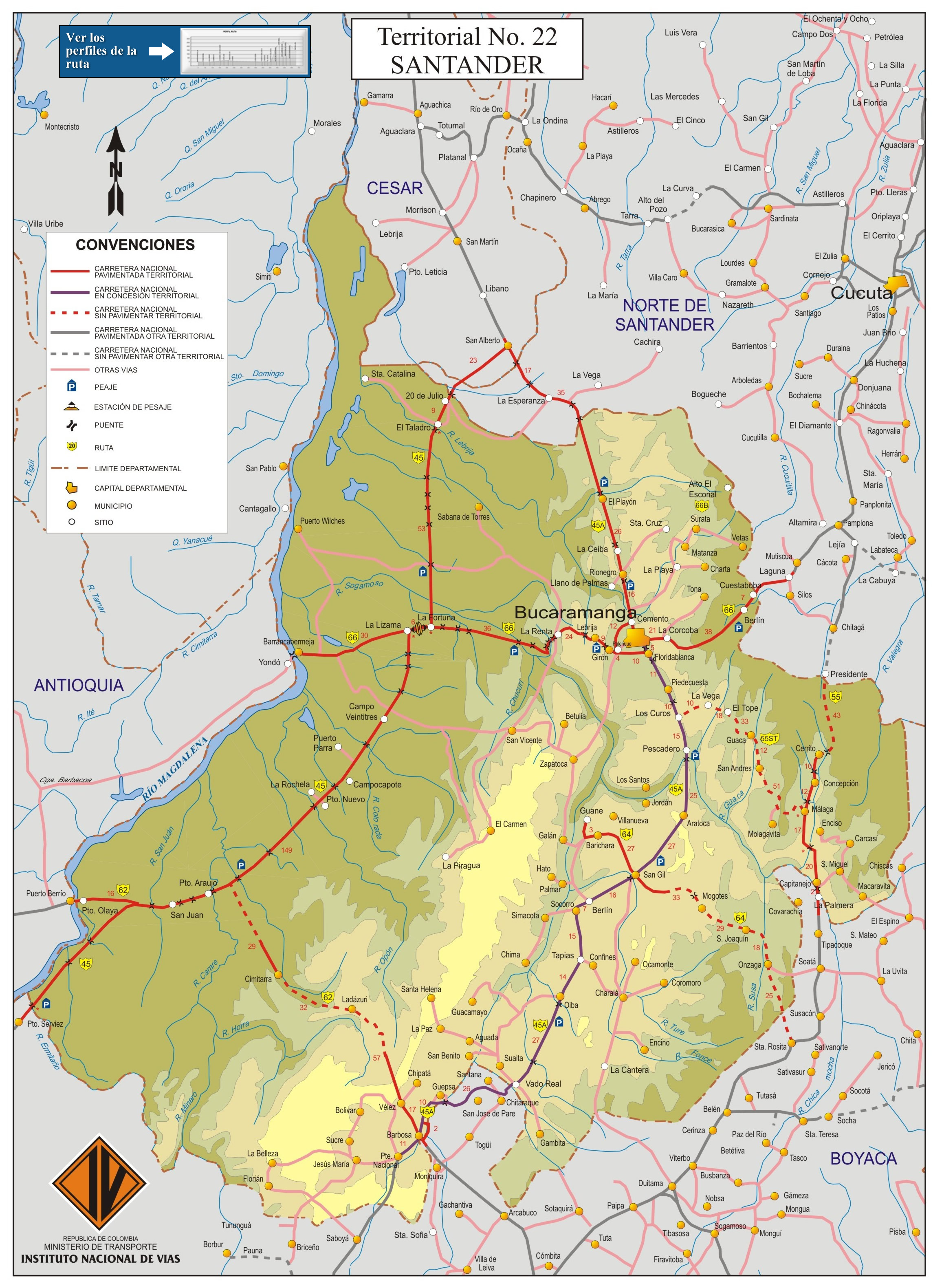 Santander road map - Full size