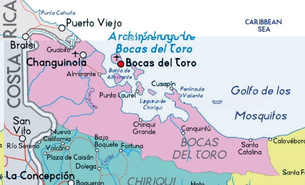 Bocas del Toro map - Full size | Gifex