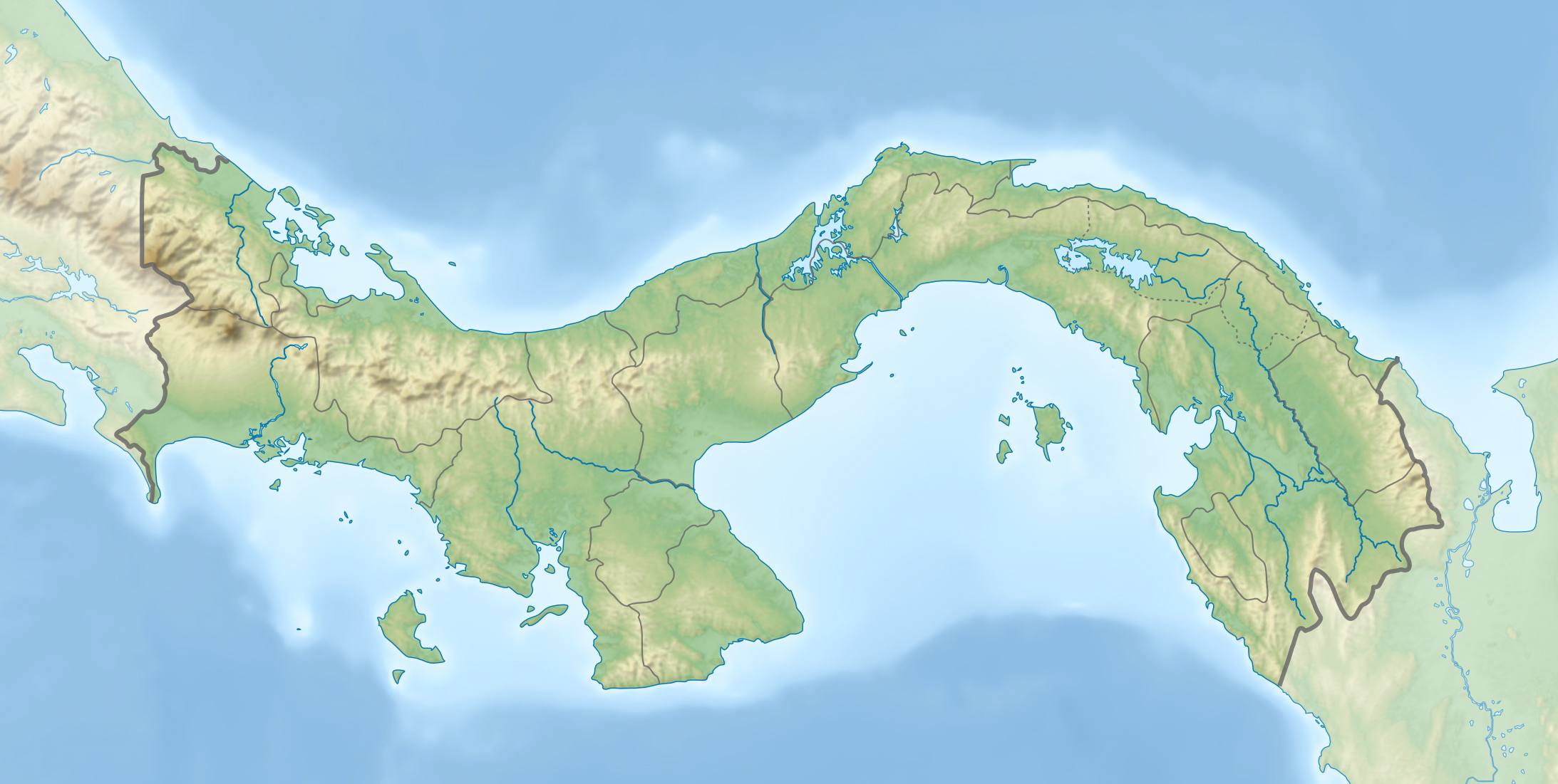 Physical Map Of Panama Full Size Gifex   Physical Map Of Panama 