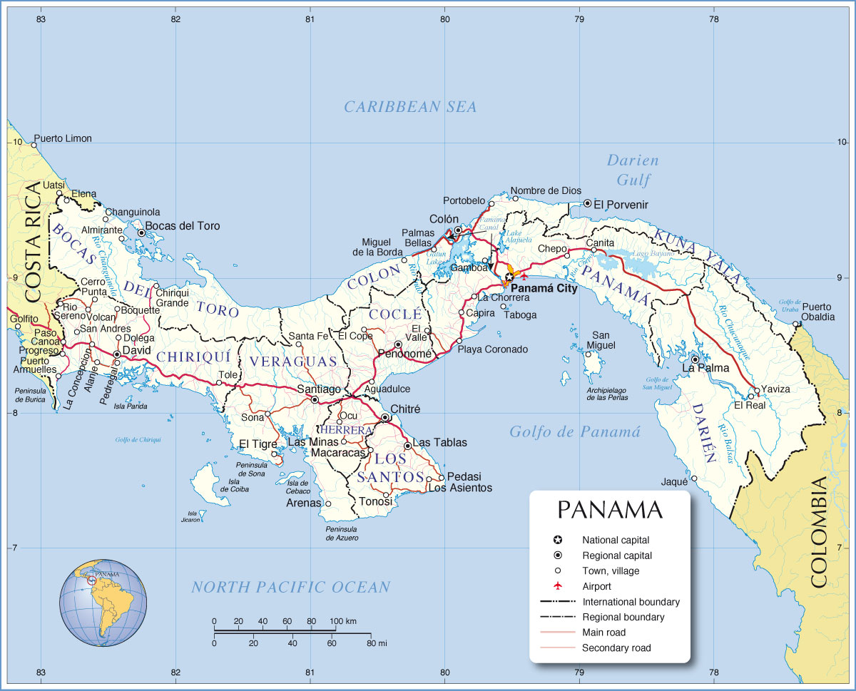 Panama political map - Full size | Gifex