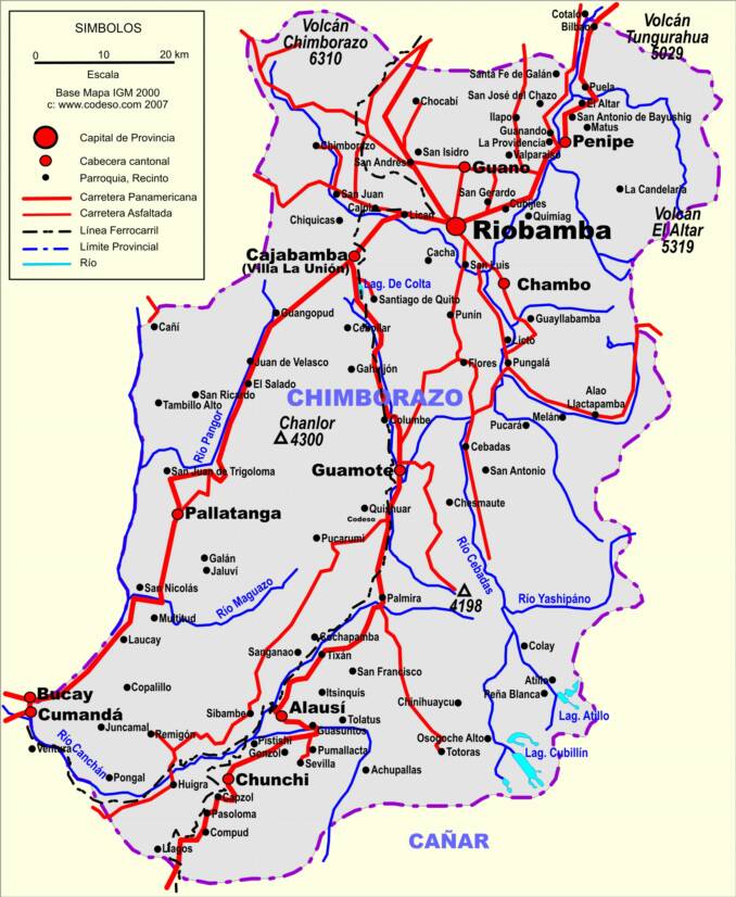 chimborazo mapa Mapa de carreteras de Chimborazo   Tamaño completo | Gifex chimborazo mapa