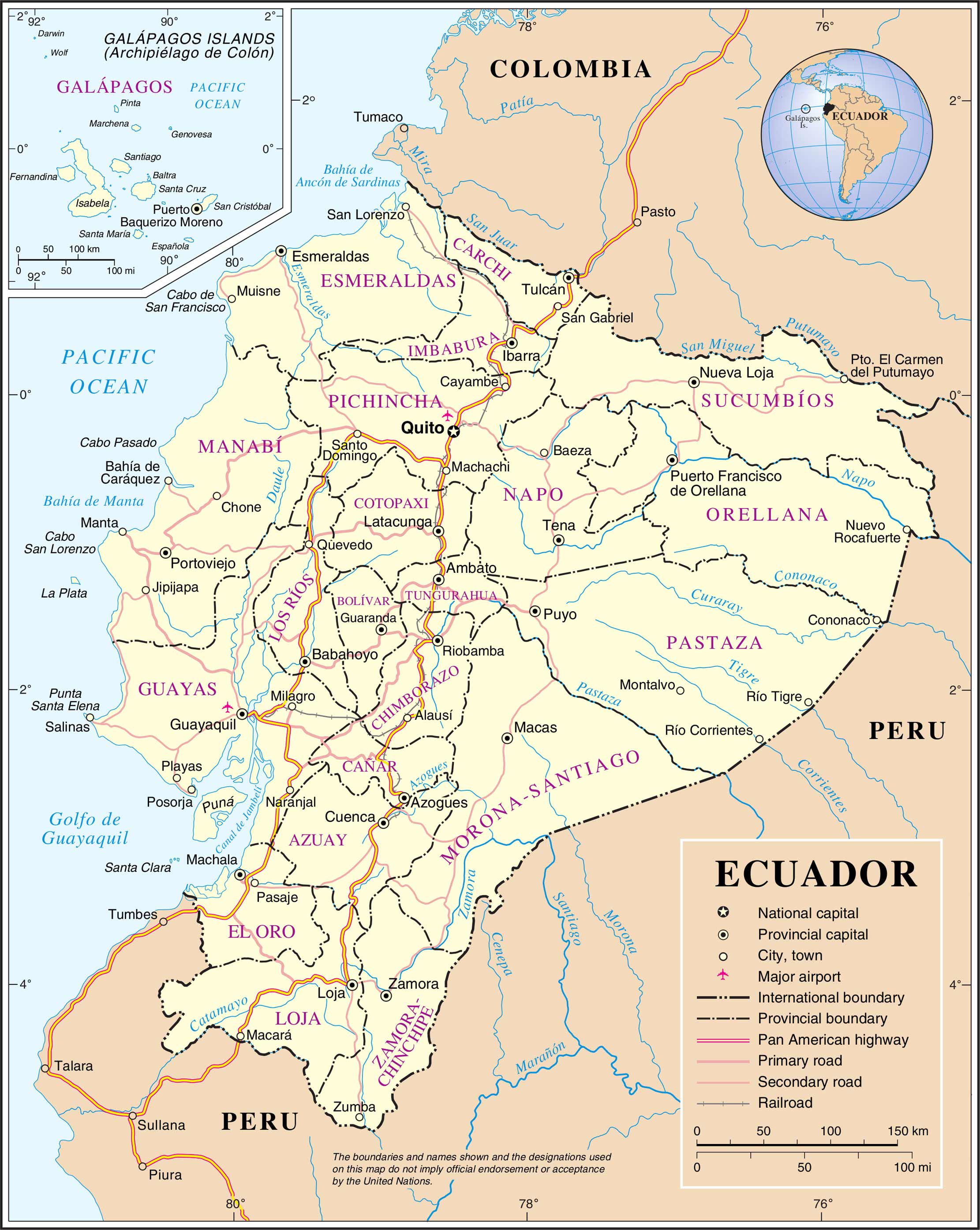 Imagen Del Mapa Politico Del Ecuador El Ecuador Tiene 4 Regiones ...
