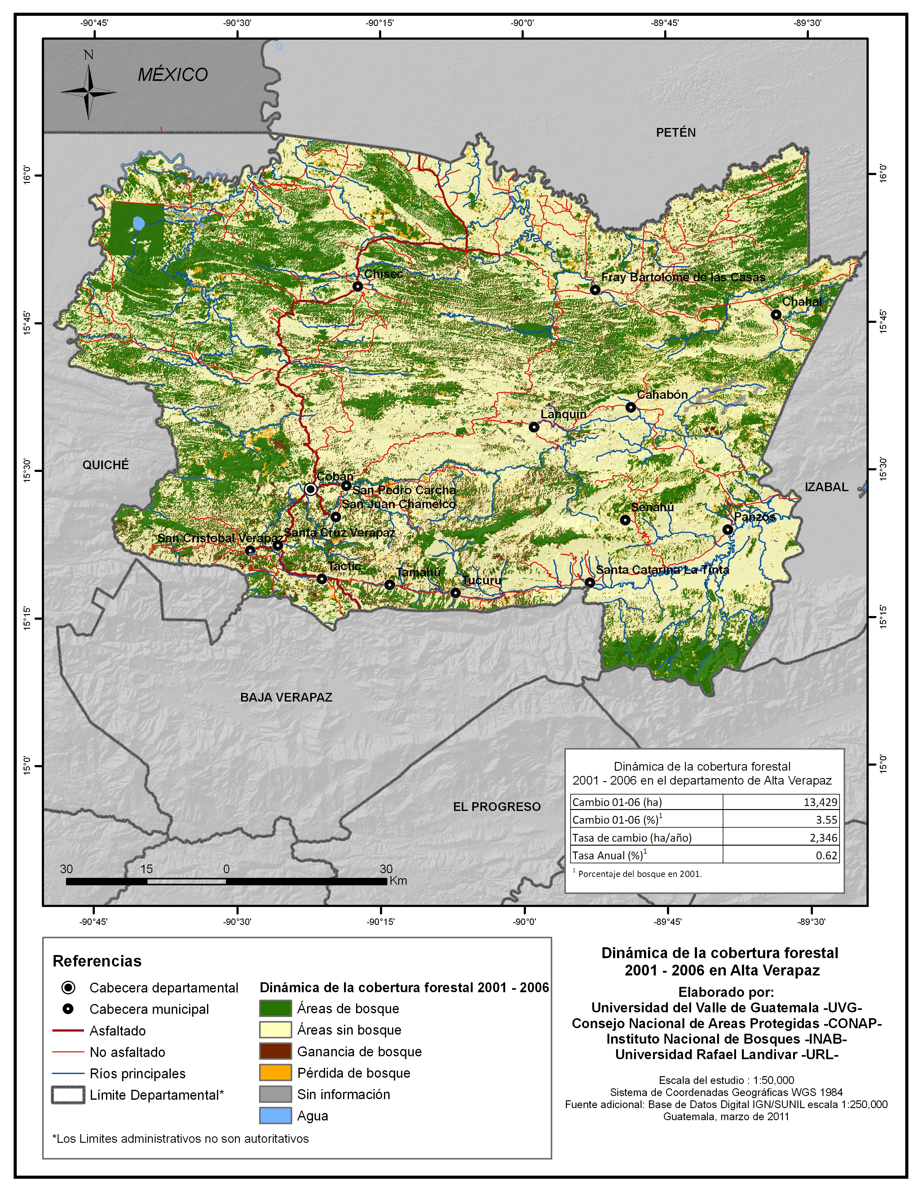 Forest Cover In The Department Of Alta Verapaz 01 06 Full Size Gifex