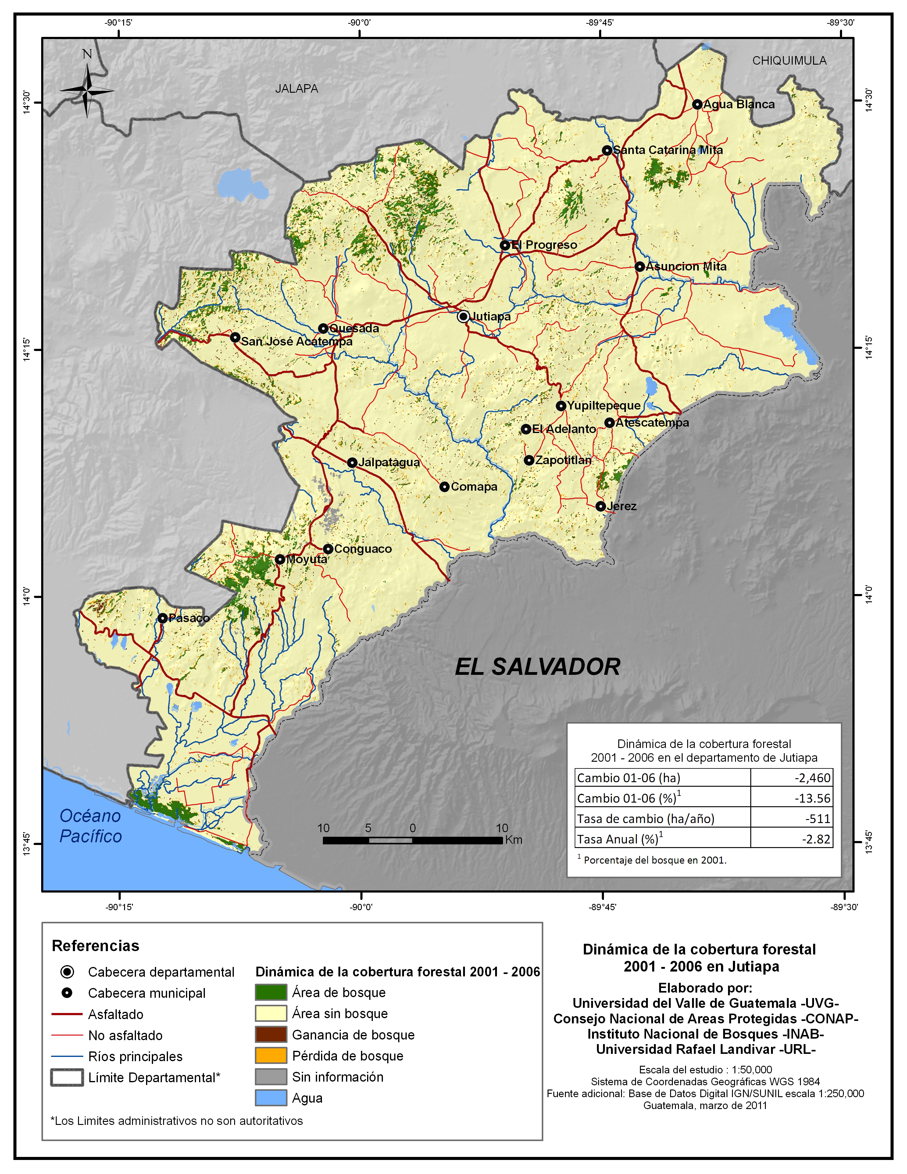 Mapa De Jutiapa Guatemala 9676