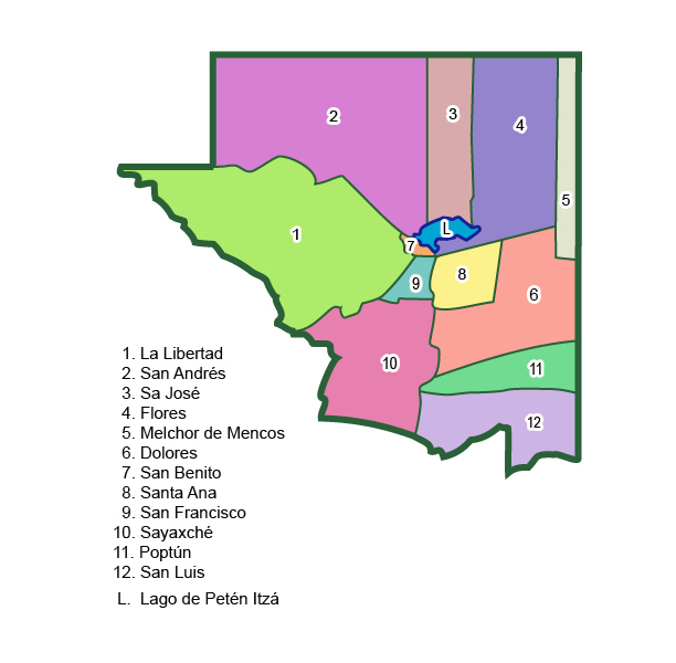 Mapa Lago De Peten