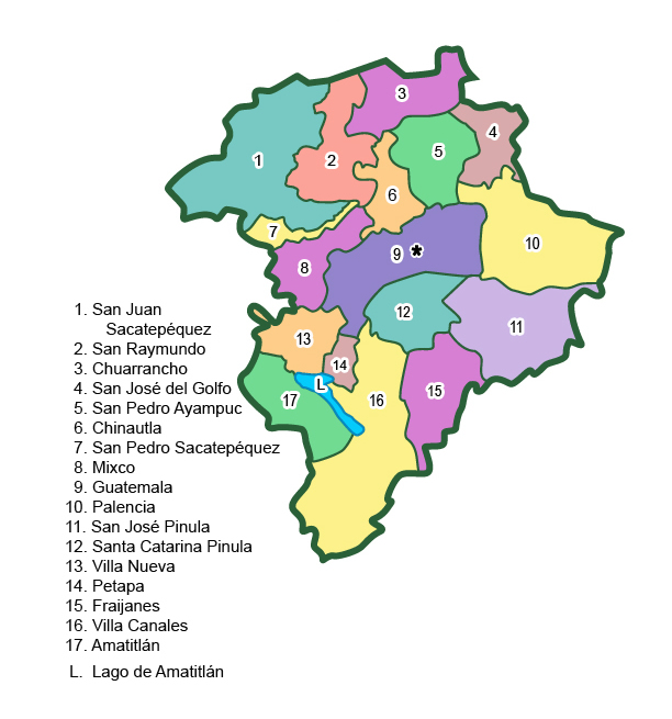 San Raymundo Guatemala Map Municipalities Of Guatemala Department - Full Size | Gifex