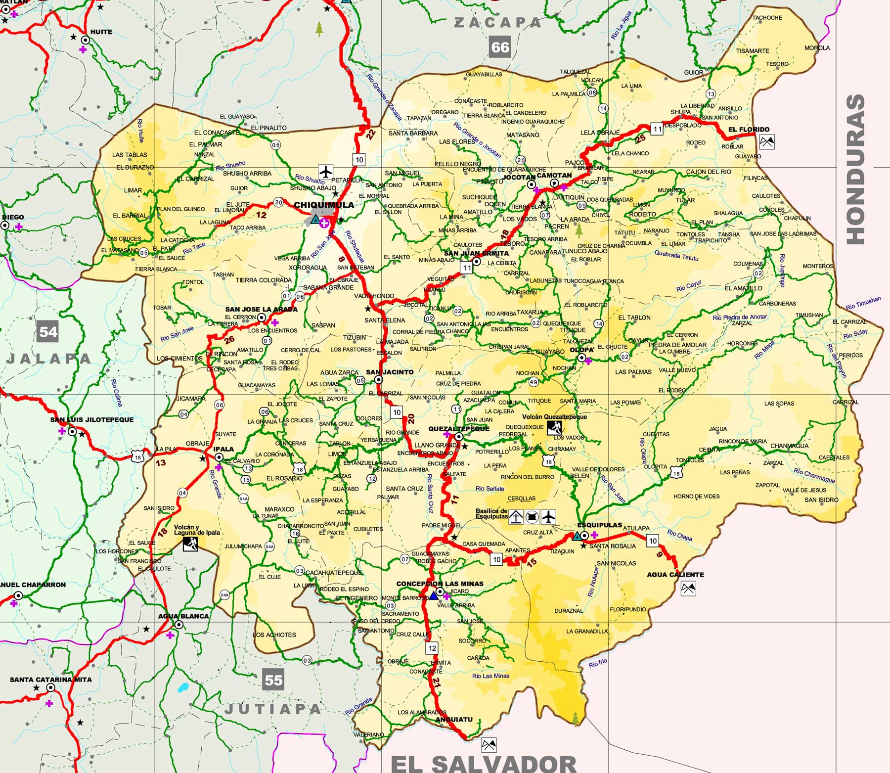 Map of Chiquimula - Full size | Gifex