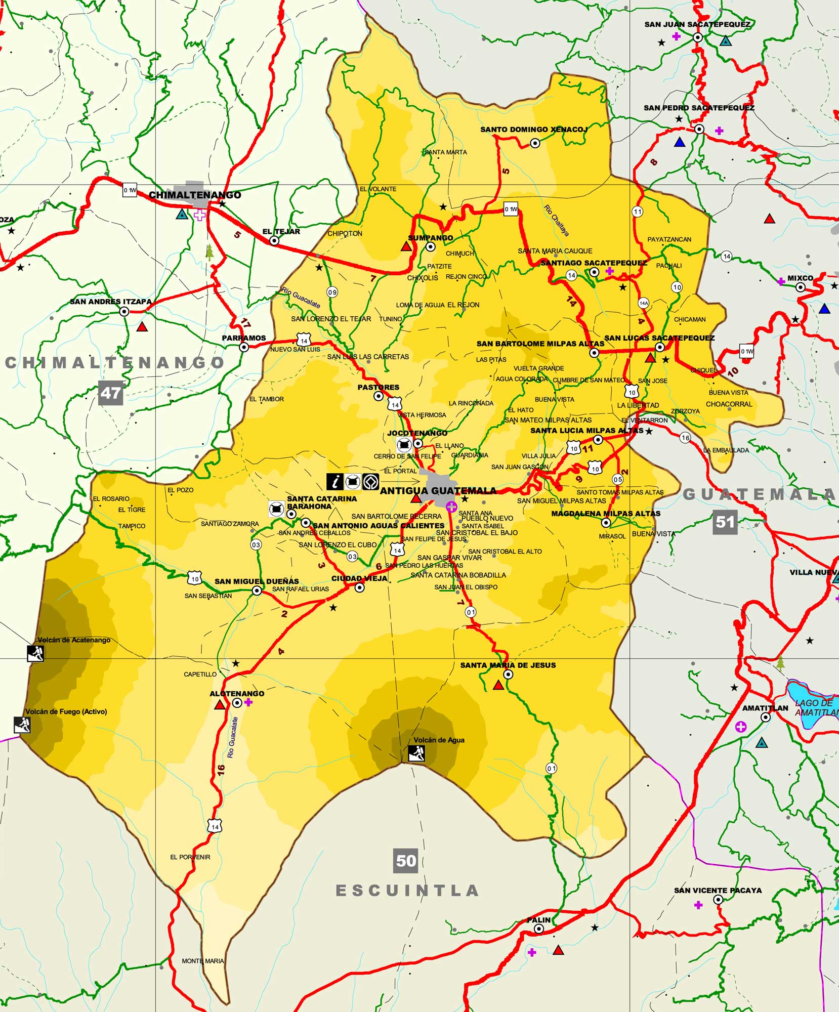 Map of Sacatepéquez - Full size | Gifex