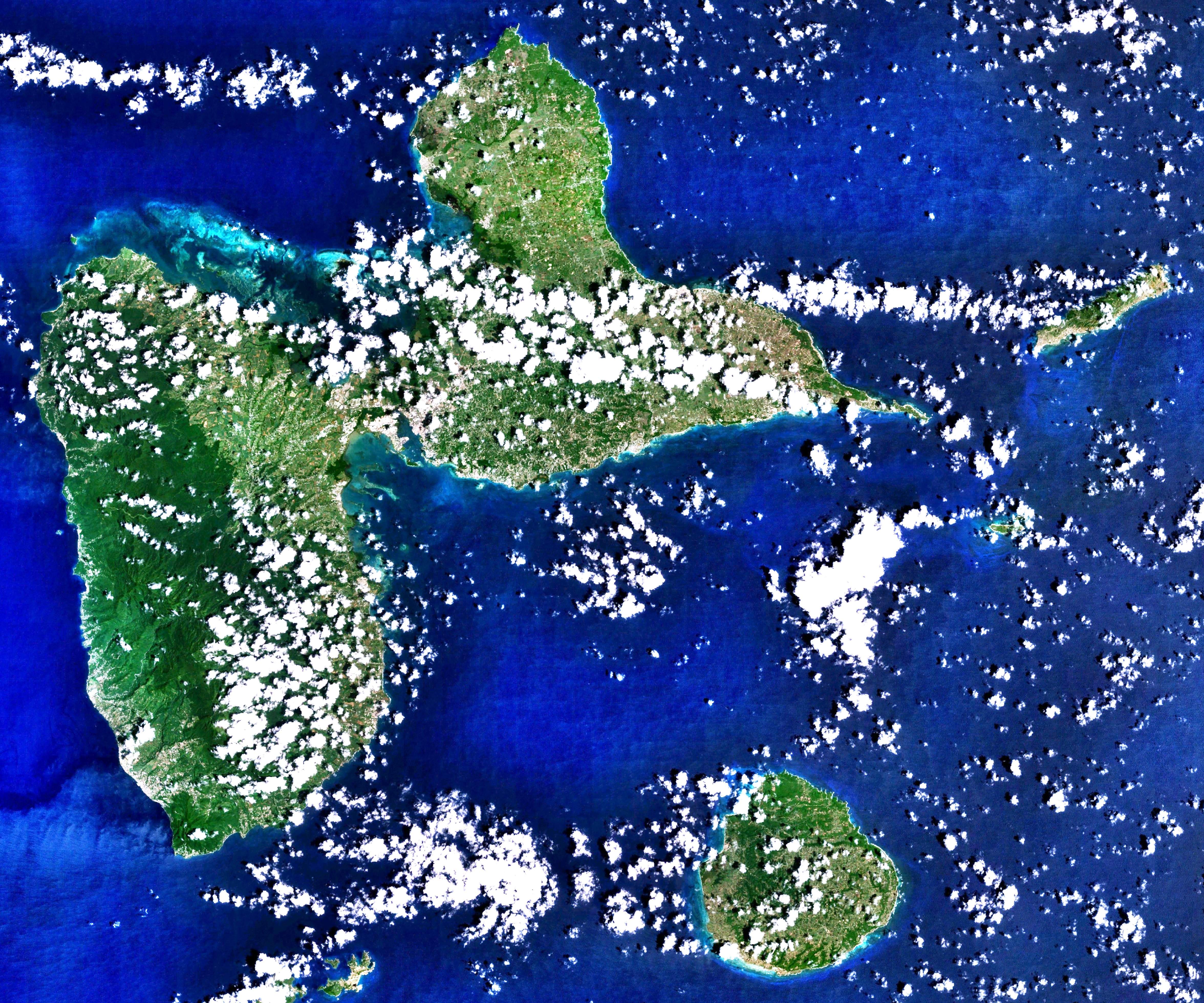 Satellite Map Of Guadeloupe Full Size Gifex