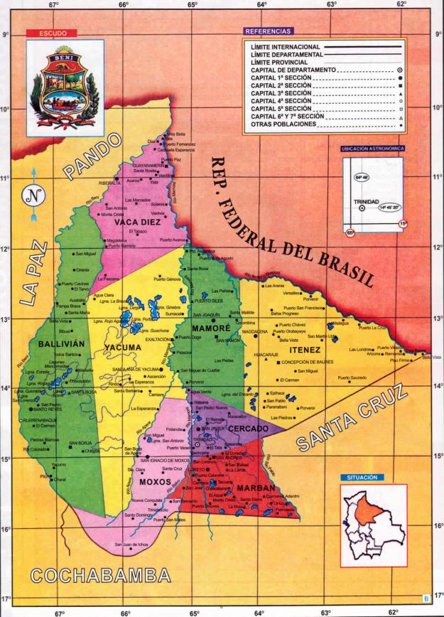 Map of the Department of Beni - Full size | Gifex