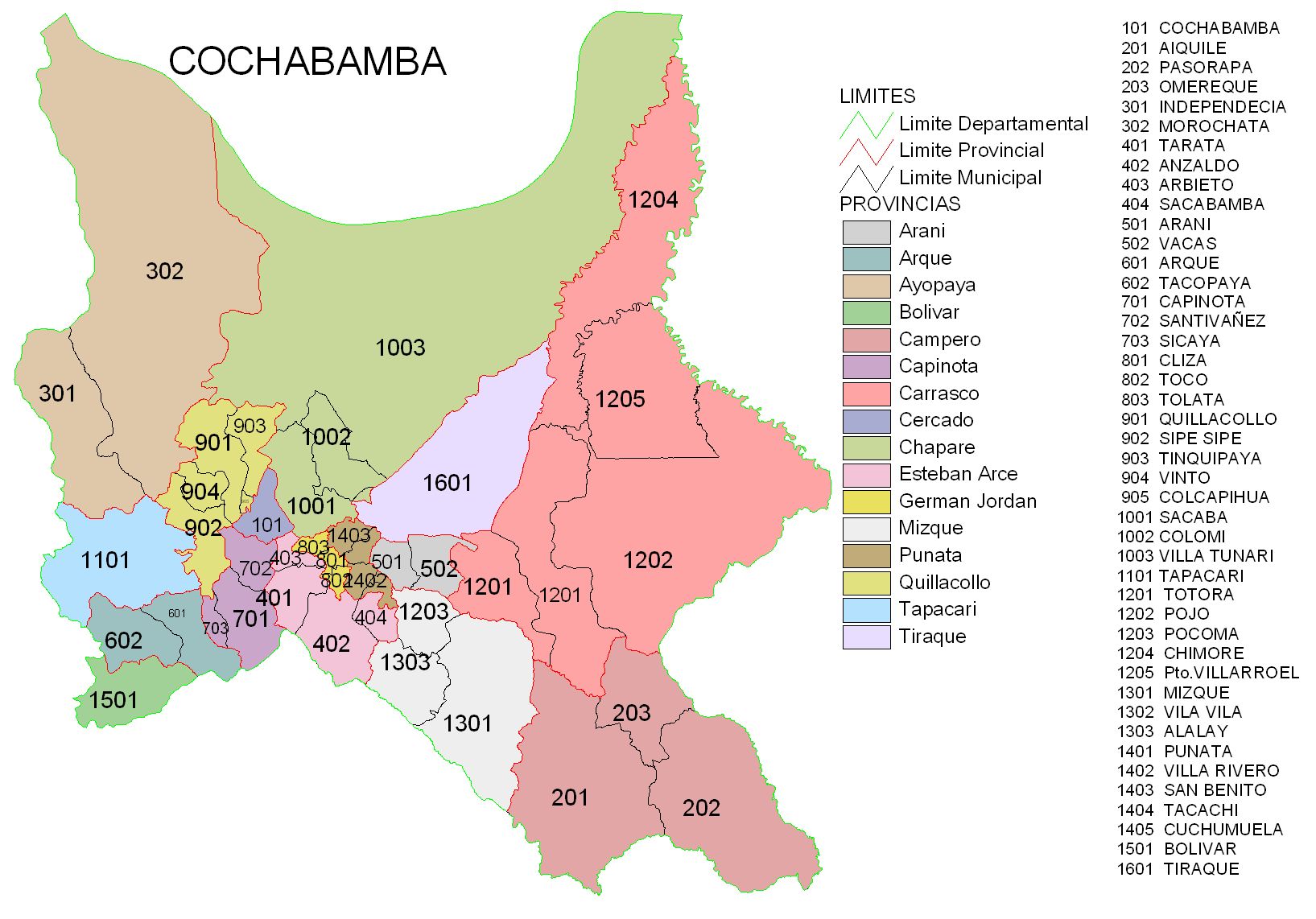 Mapa De Cochabamba Y Sus Provincias | Images and Photos finder