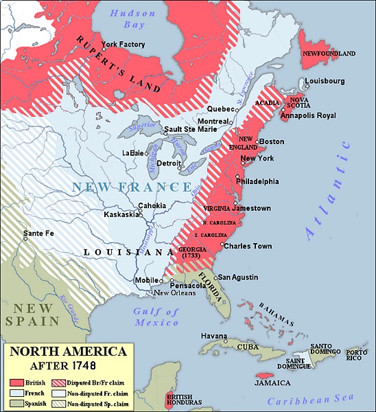 A new map of north parts of North America claimed by France under