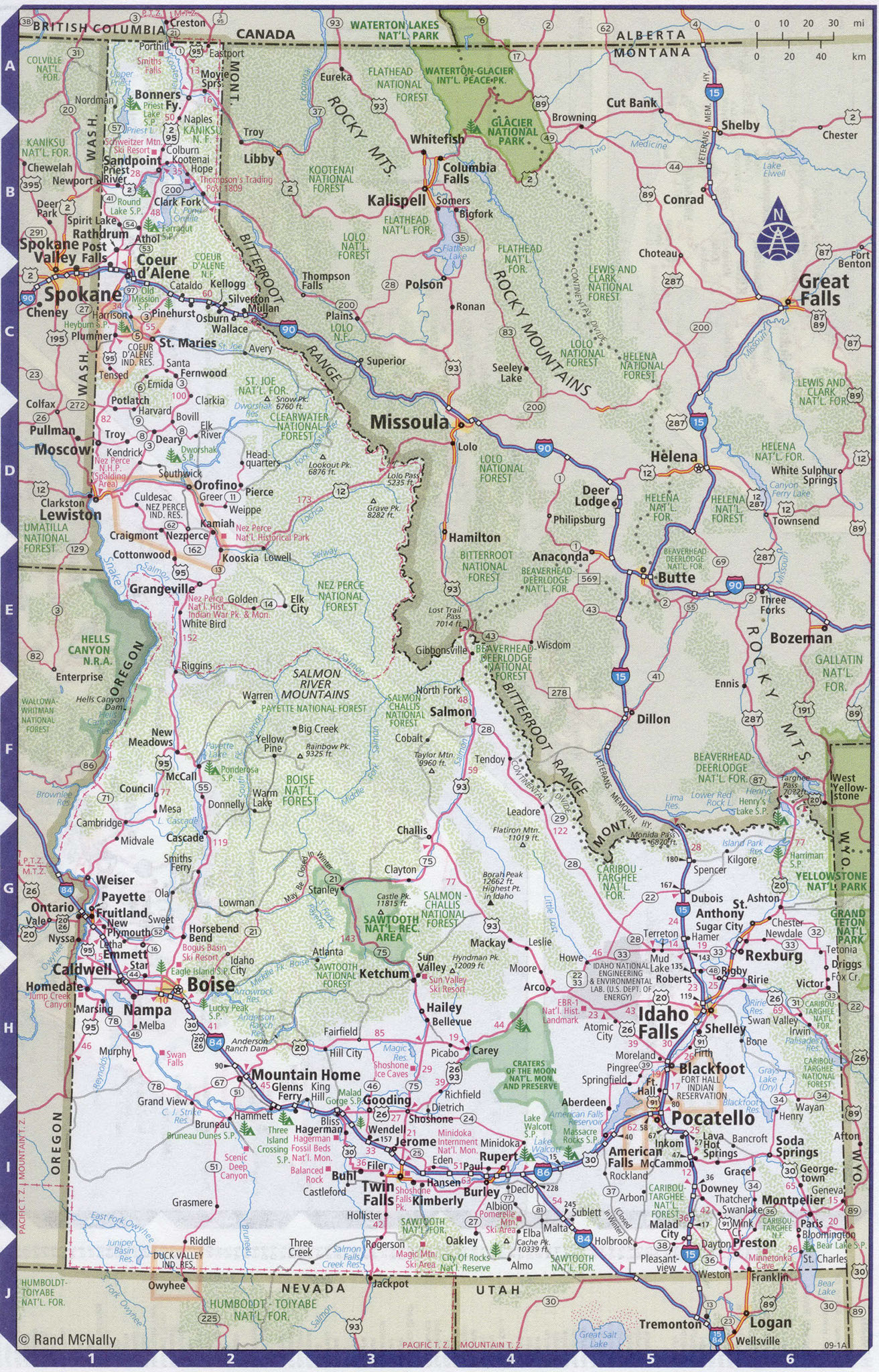 United States Map Idaho
