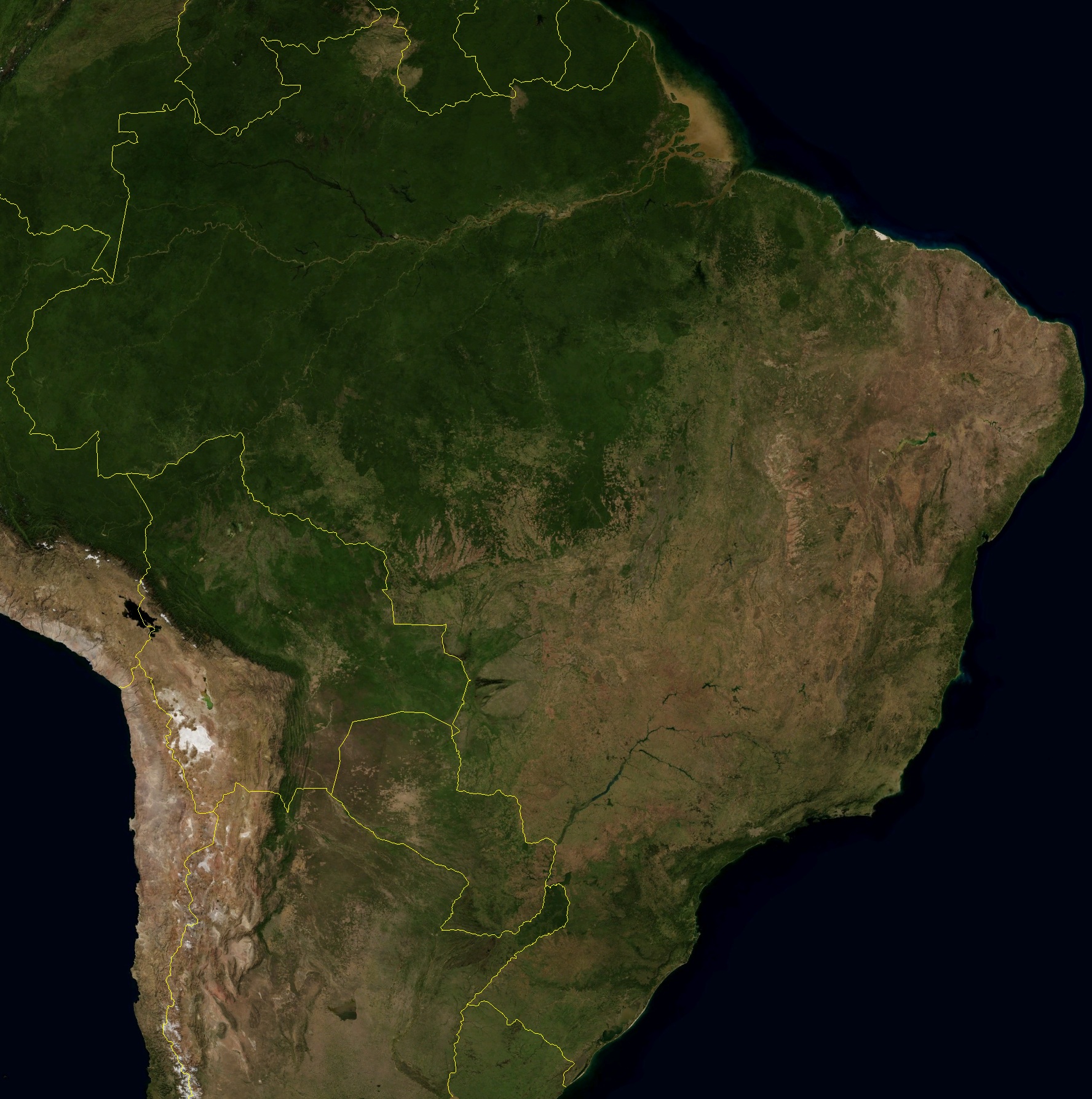 Satellite Image Of Brazil 