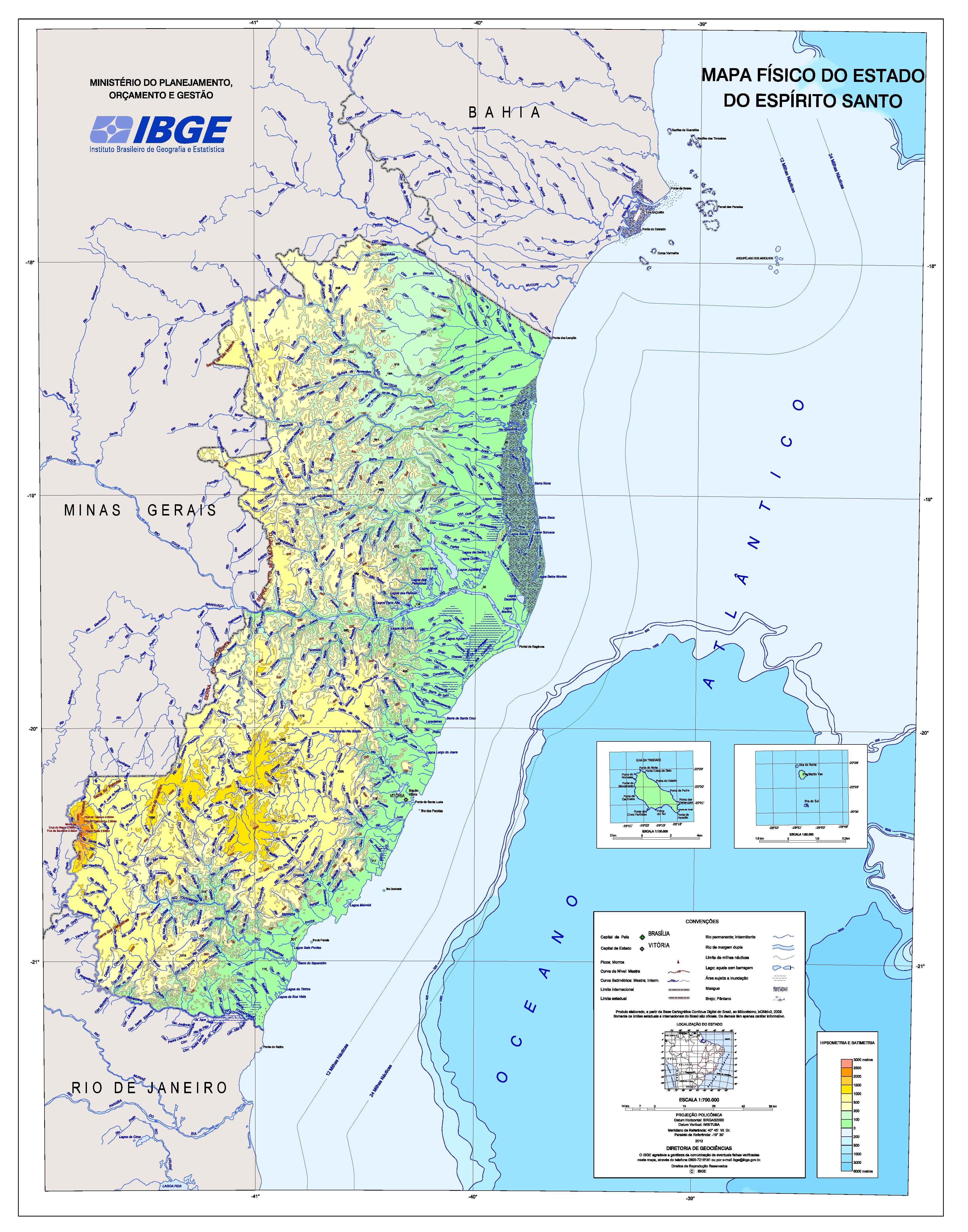 Mapa Estado Espirito Santo - WEBFIRST