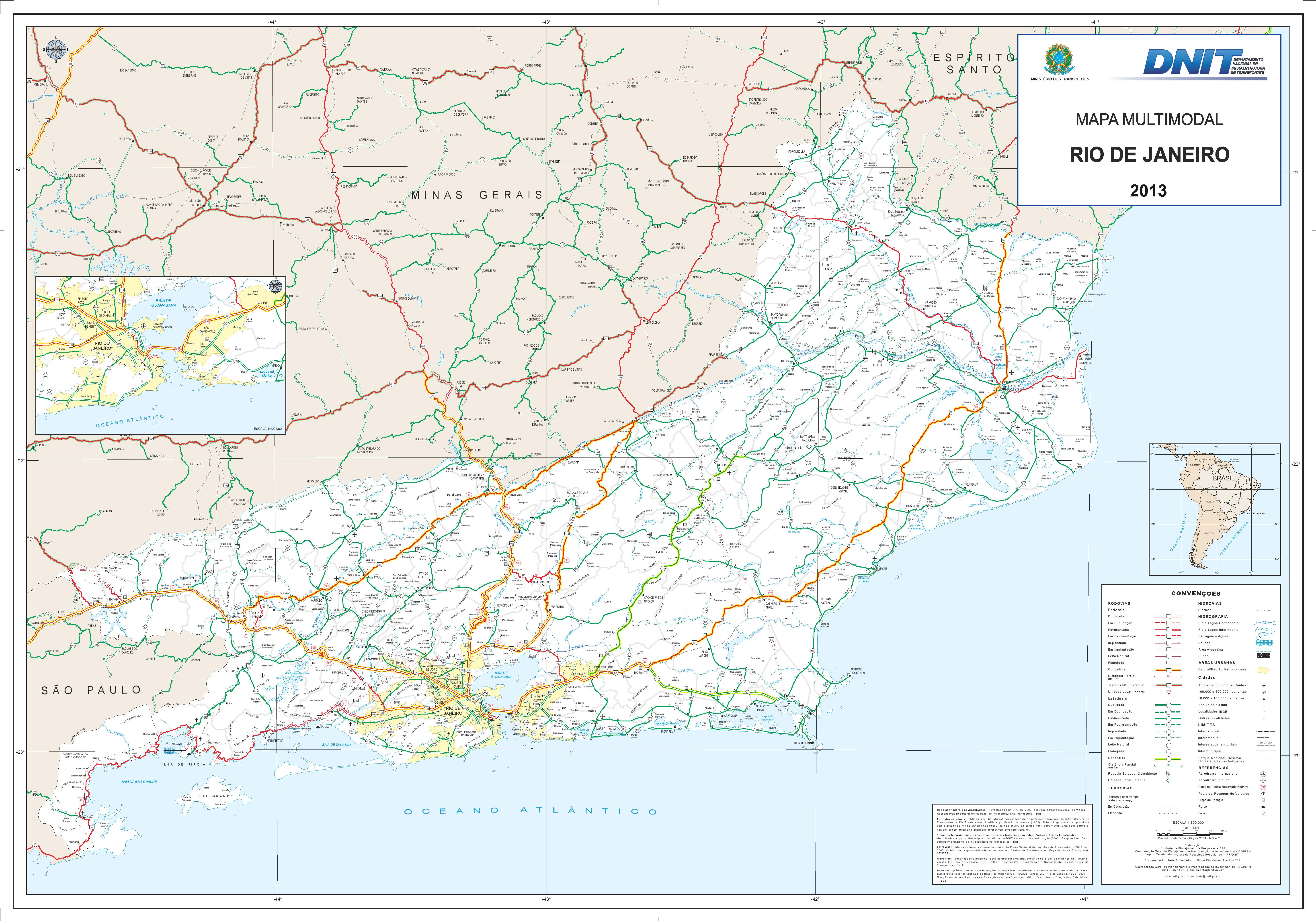 Mapa De Carreteras Del Estado De Rio De Janeiro Tamano Completo Gifex