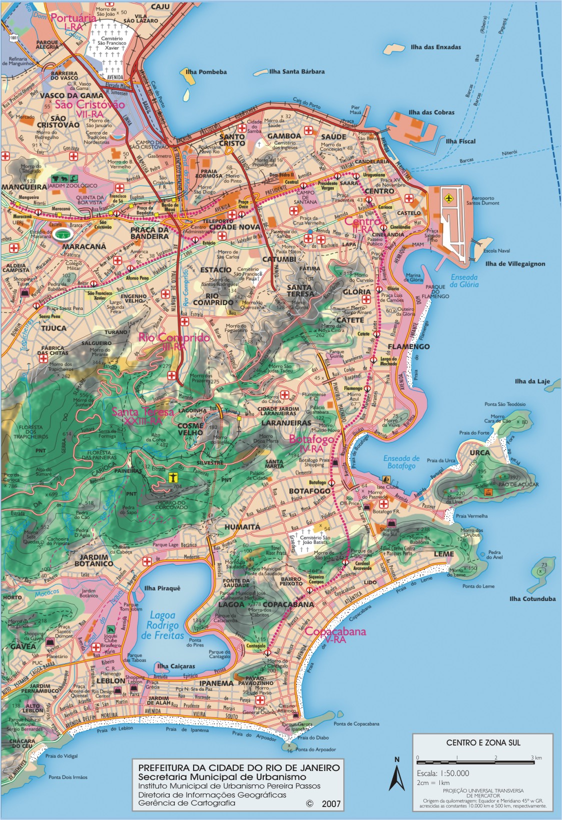 Tourist map of downtown Rio de Janeiro - Full size | Gifex