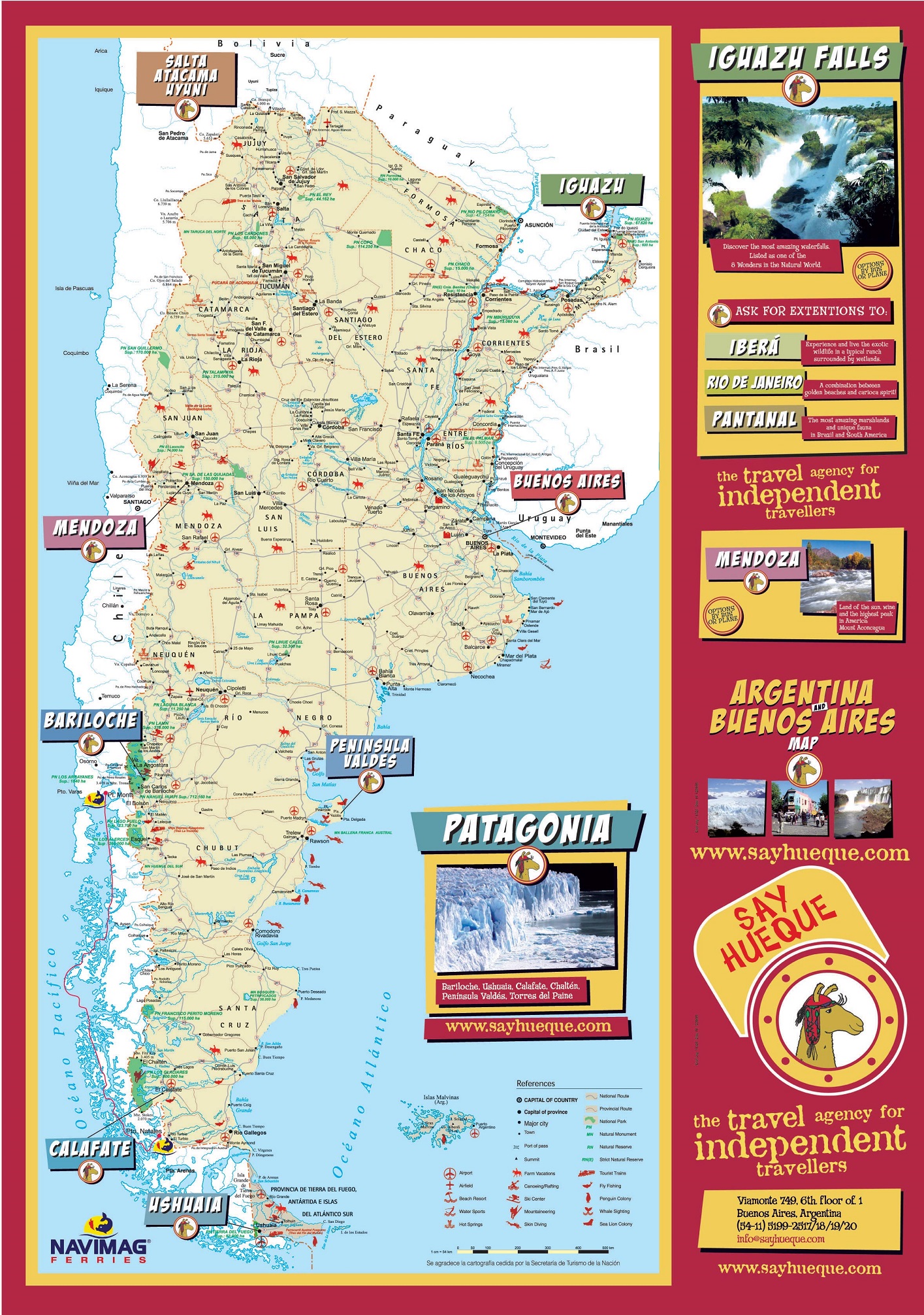 Mapa Turístico De Argentina Tamaño Completo Ex 9678