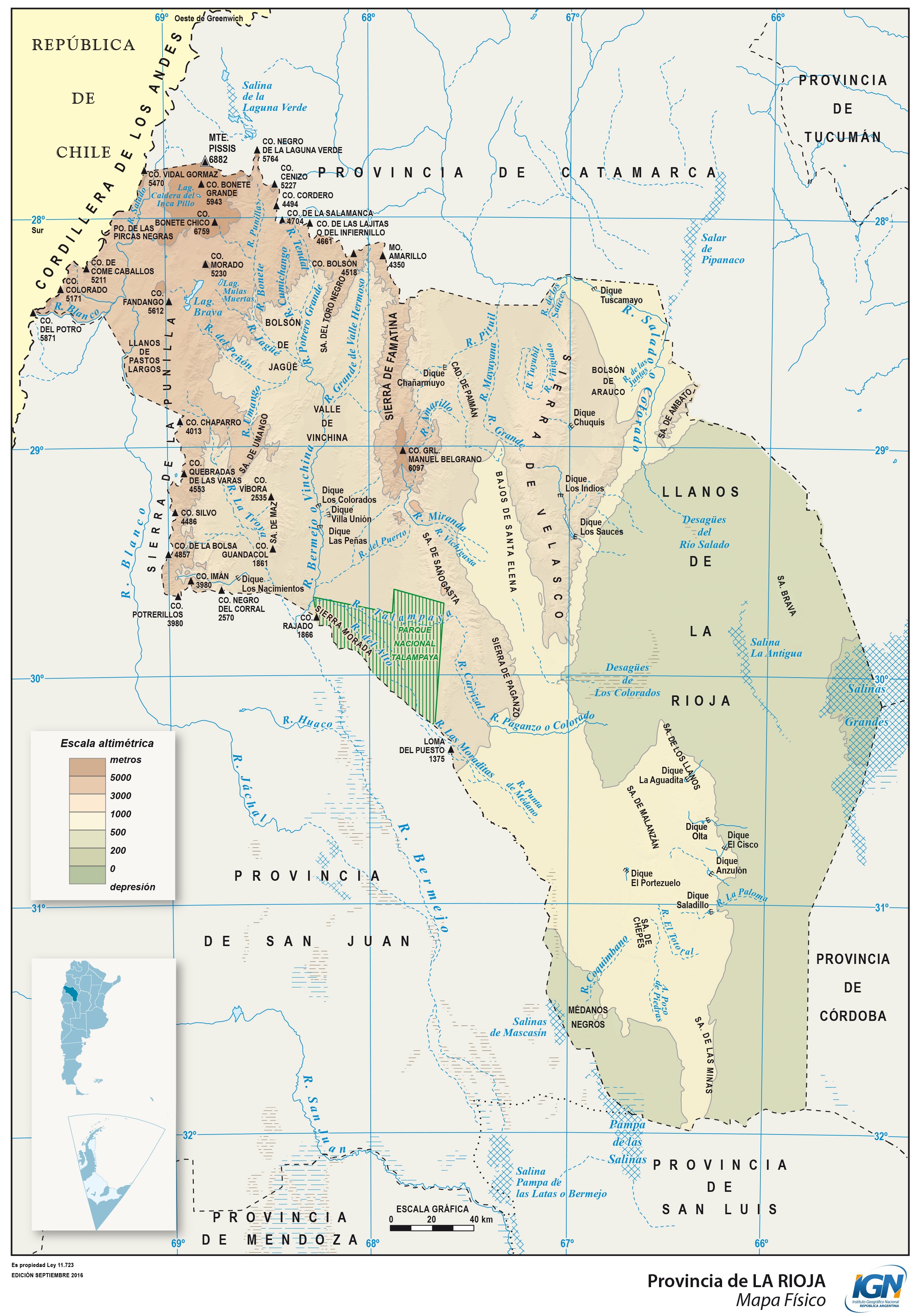 la rioja mapa argentina La Rioja Physical Map Of The Province Of La Rioja Argentina Gifex la rioja mapa argentina