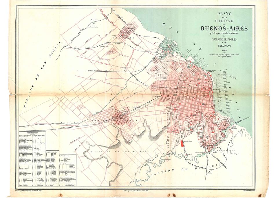 Plano De Buenos Aires 1888 Ex 7784