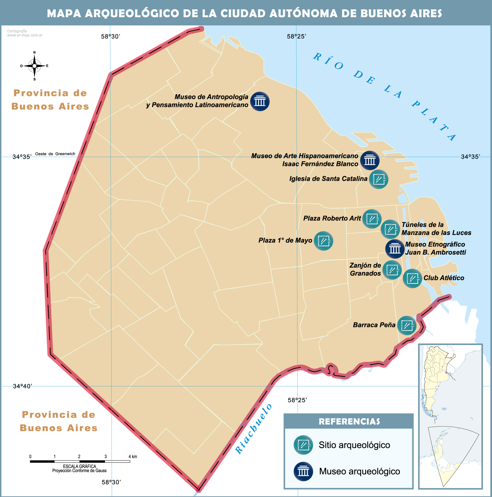 Archaeological map of the City of Buenos Aires | Gifex