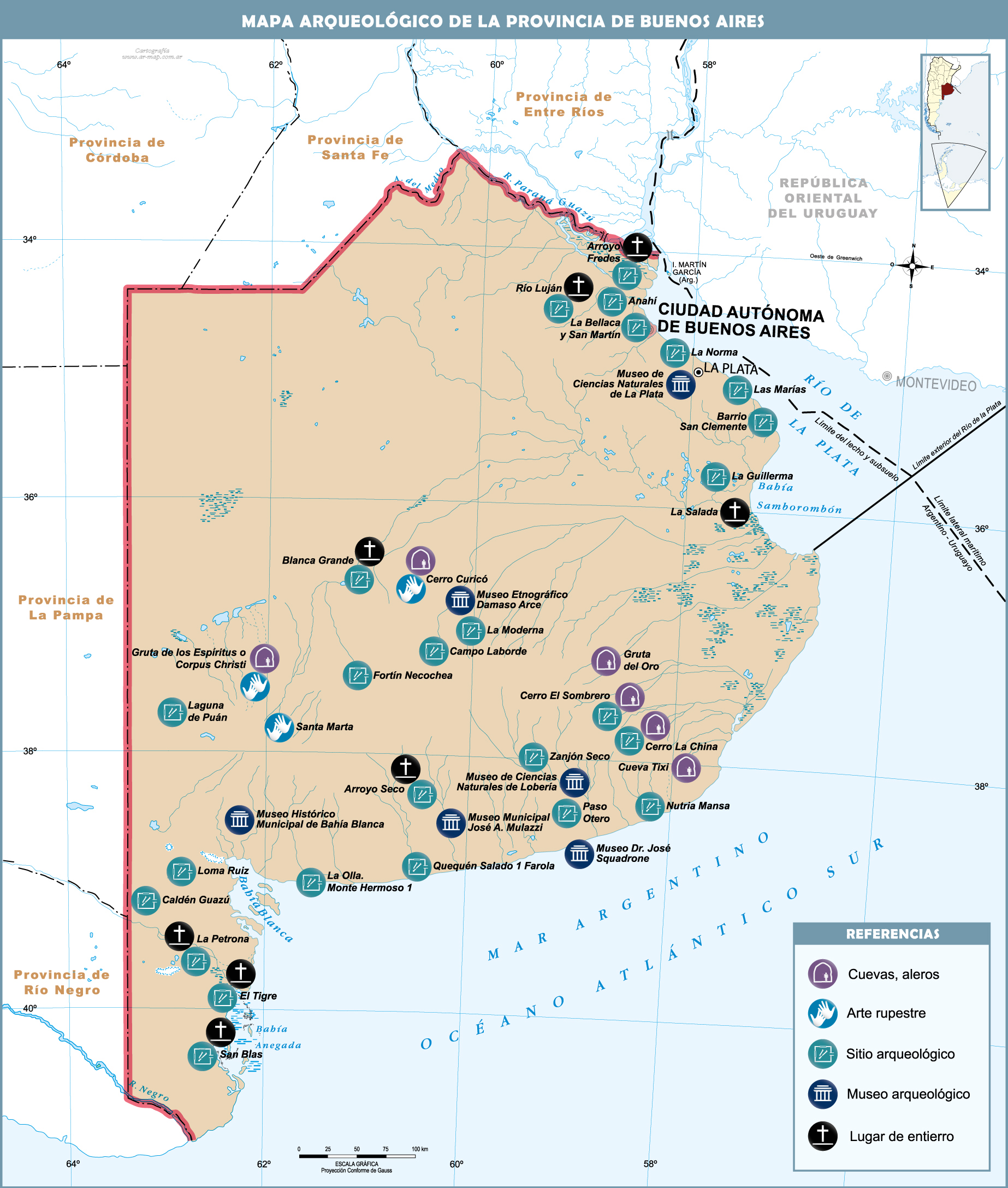 Mapa arqueológico de la Provincia de Buenos Aires | Gifex