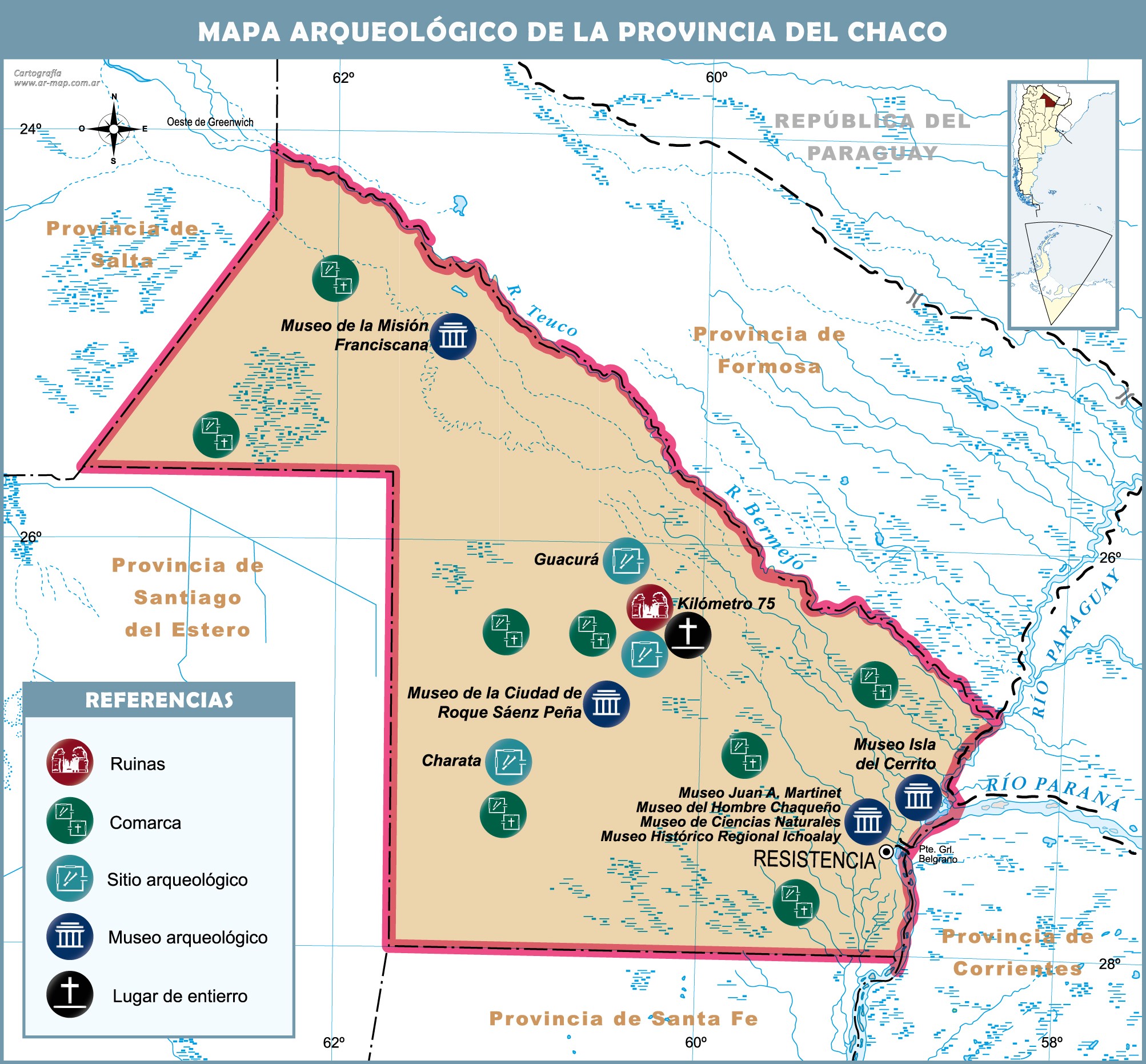 Archaeological map of the province of Chaco | Gifex