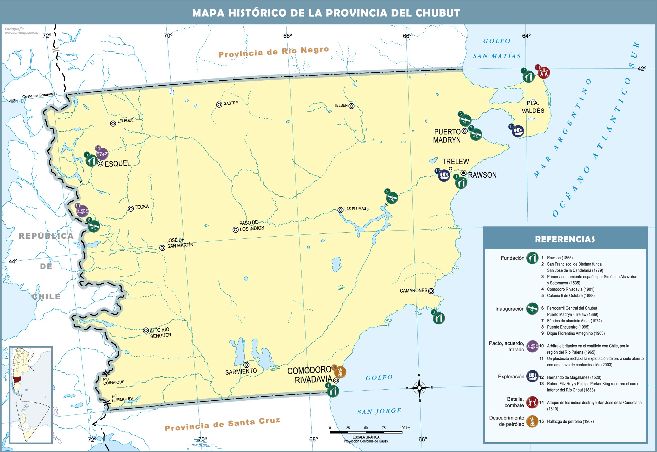 Mapa De Chubut