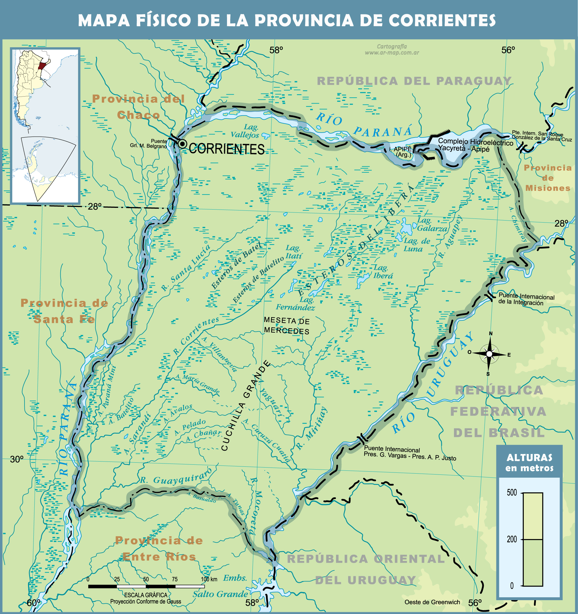 Corrientes Argentina Map