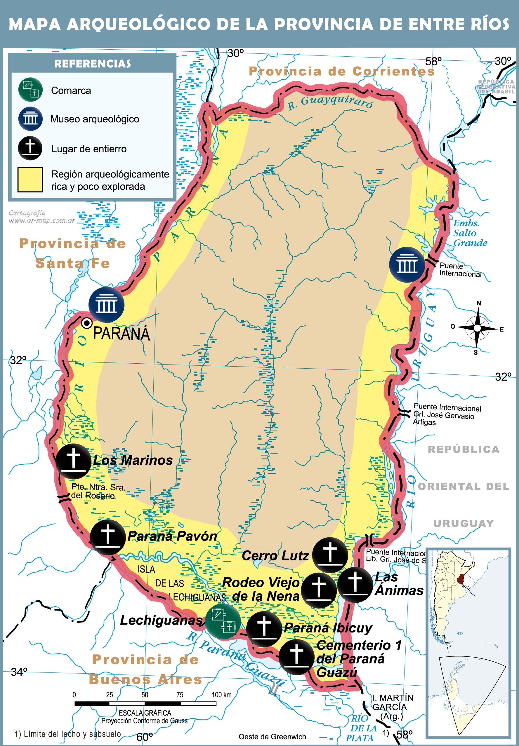 Mapa Arqueológico De La Provincia De Entre Ríos | Gifex