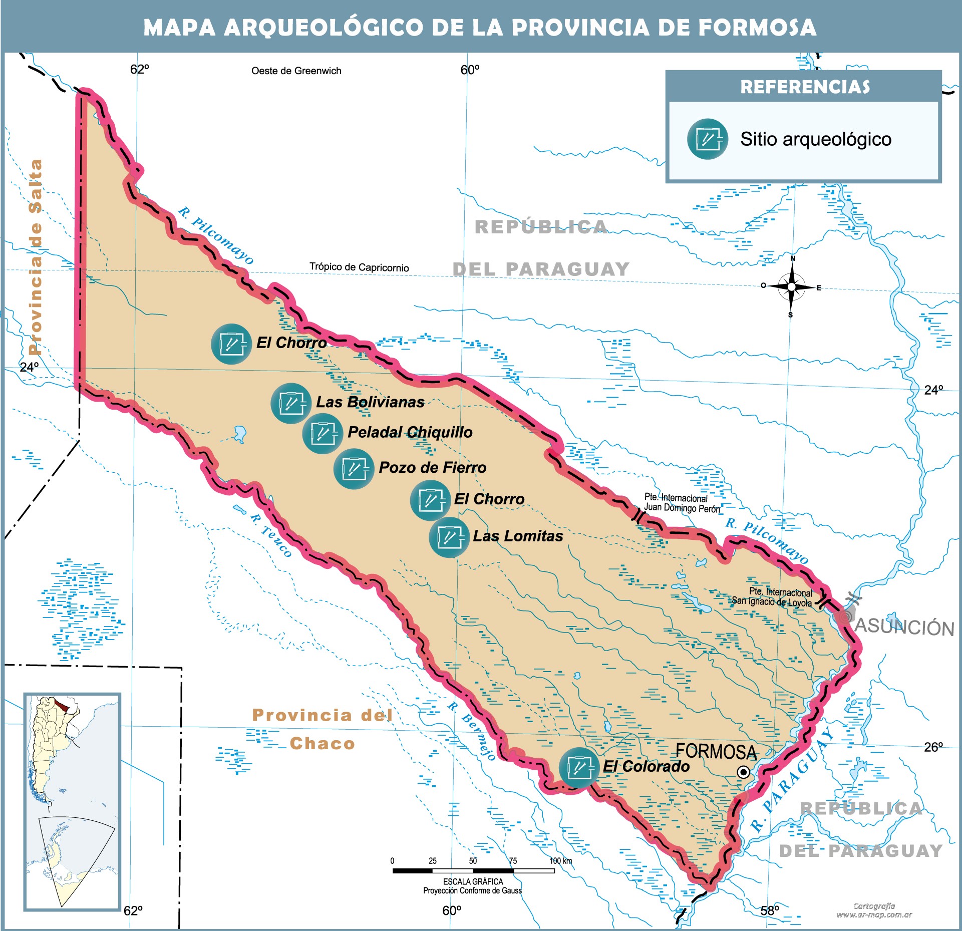Archaeological Map Of The Province Of Formosa 