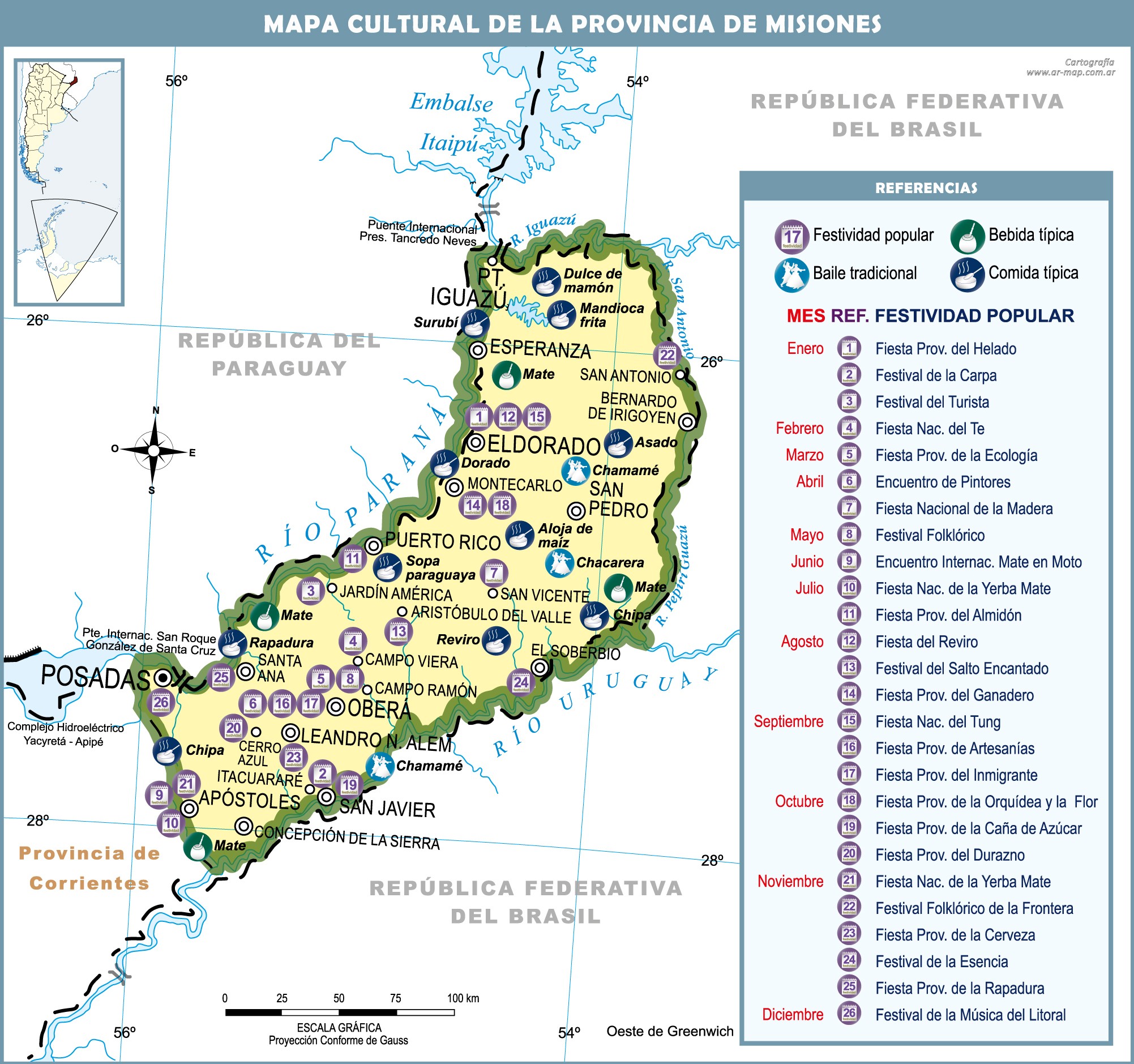 Mapa Cultural De La Provincia De Misiones | Gifex