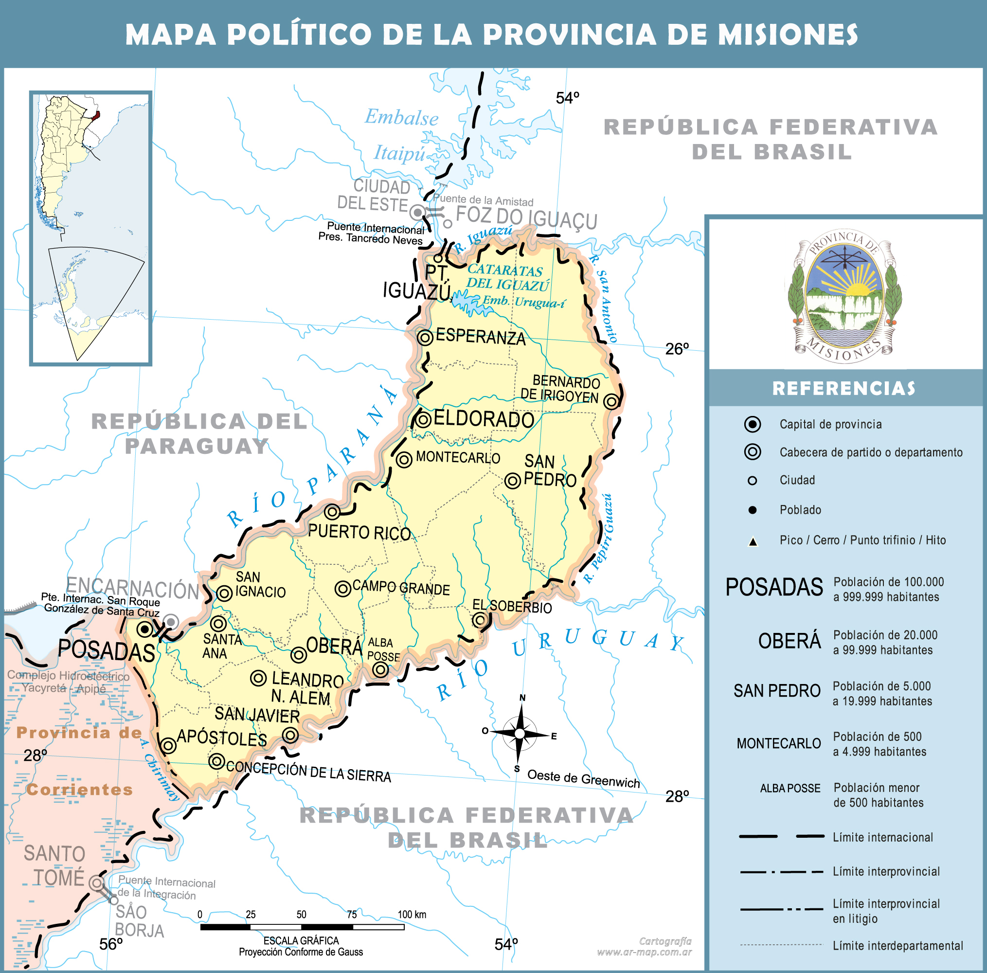 Mapa Político De La Provincia De Misiones Ex 6695