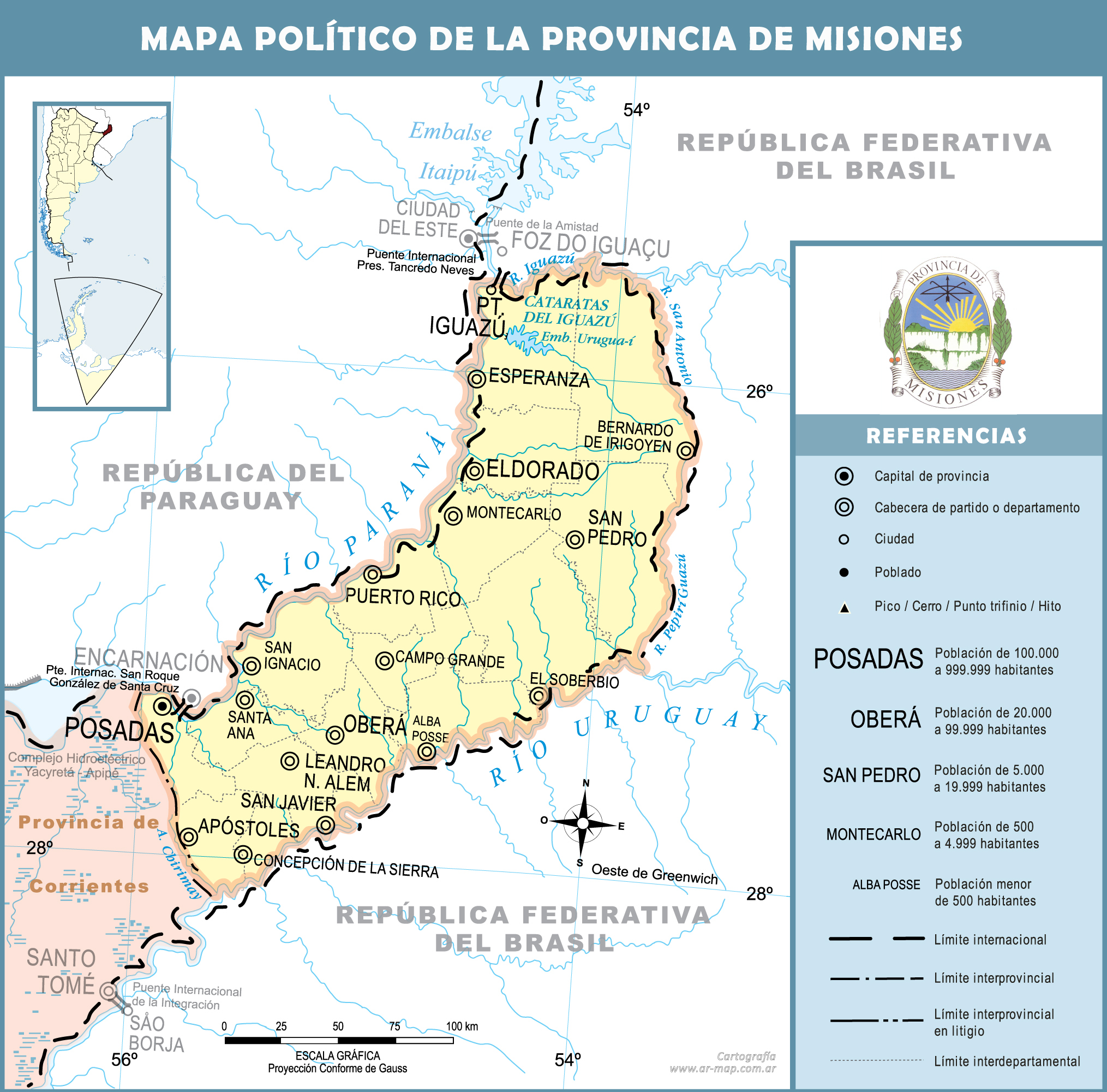 Mapa De Misiones Argentina 2788