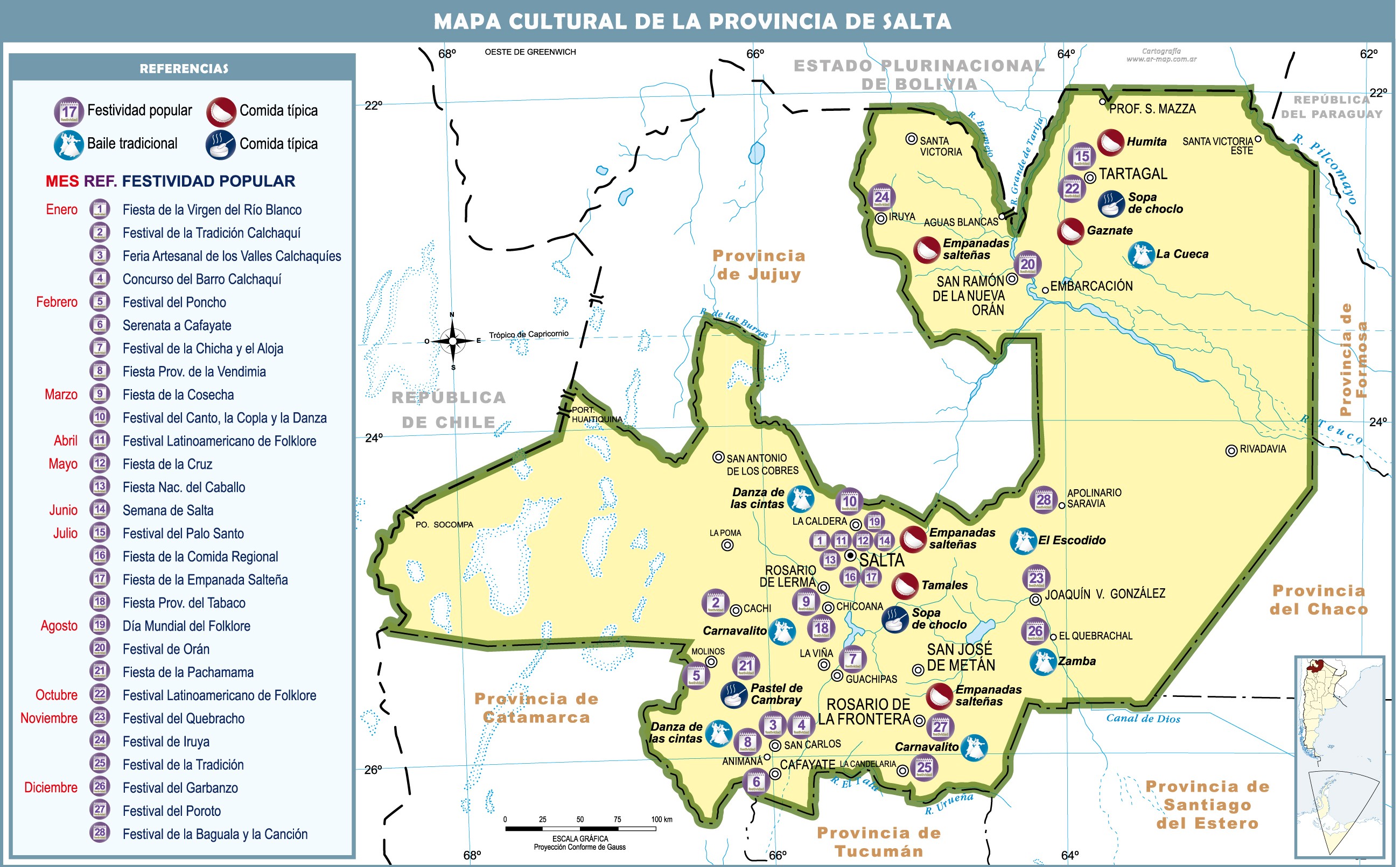 Cultural Map Of The Province Of Salta Ex