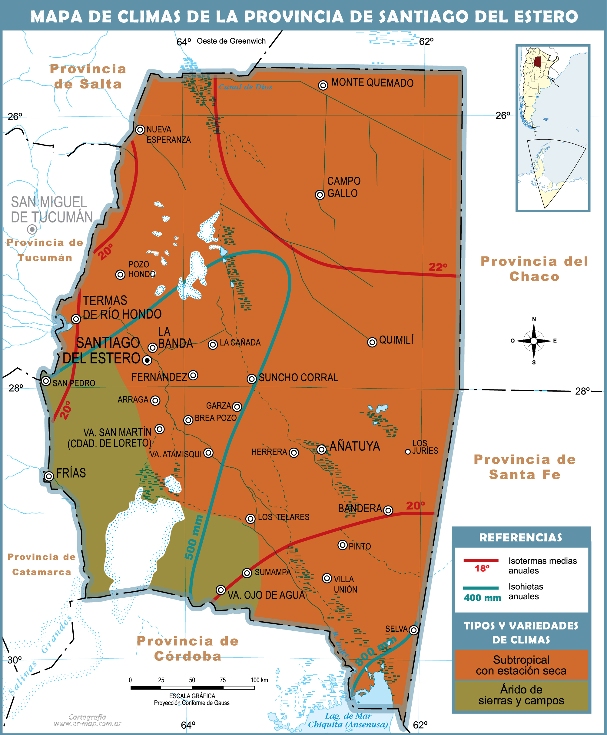 Climatic Map Of The Province Of Santiago Del Estero Gifex | My XXX Hot Girl